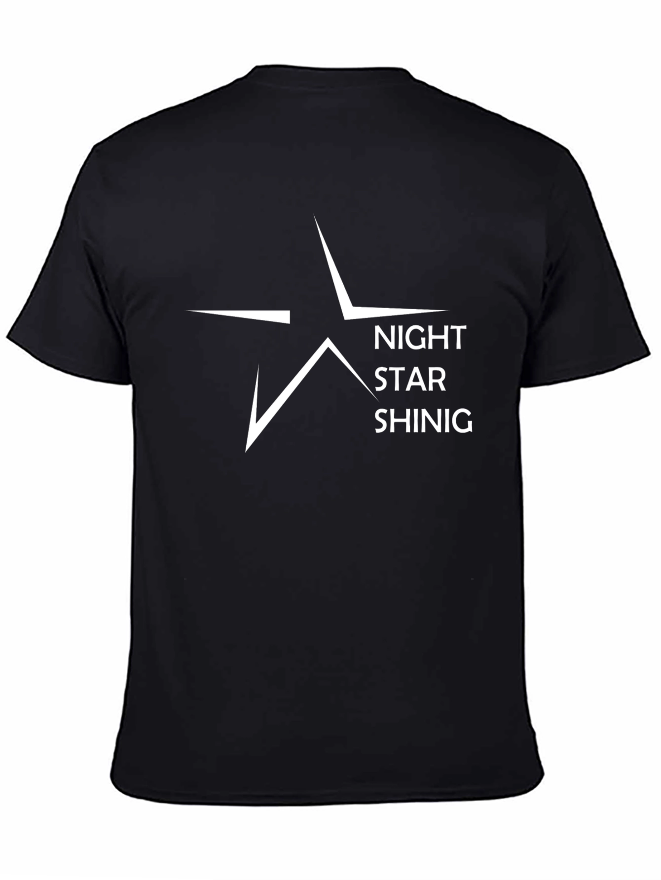 Night Star Shining Black T-Shirt