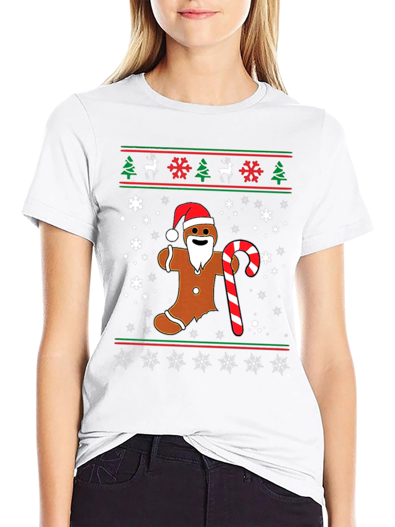 Gingerbread Man Christmas Ugly T-Shirt