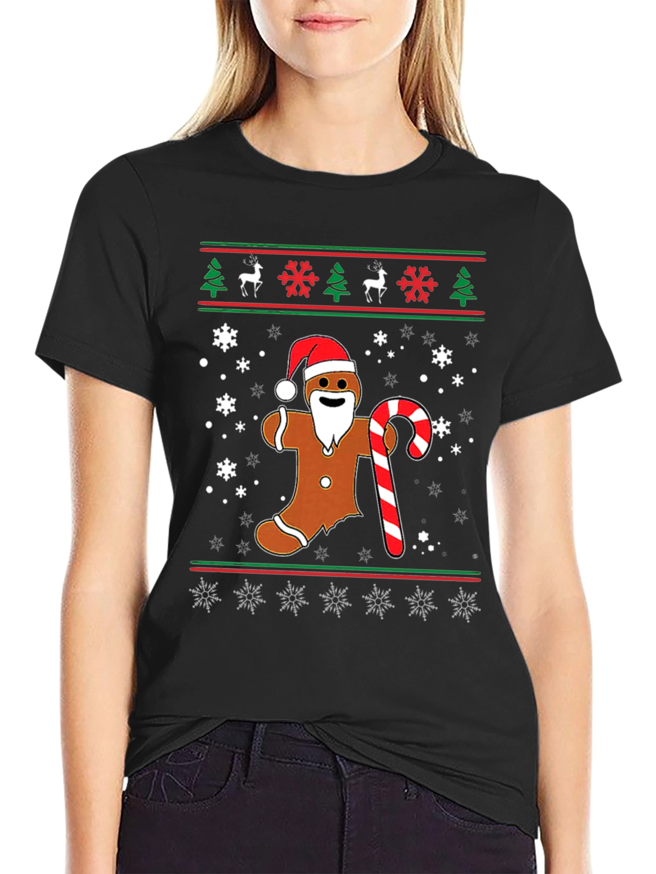Gingerbread Man Christmas Ugly T-Shirt