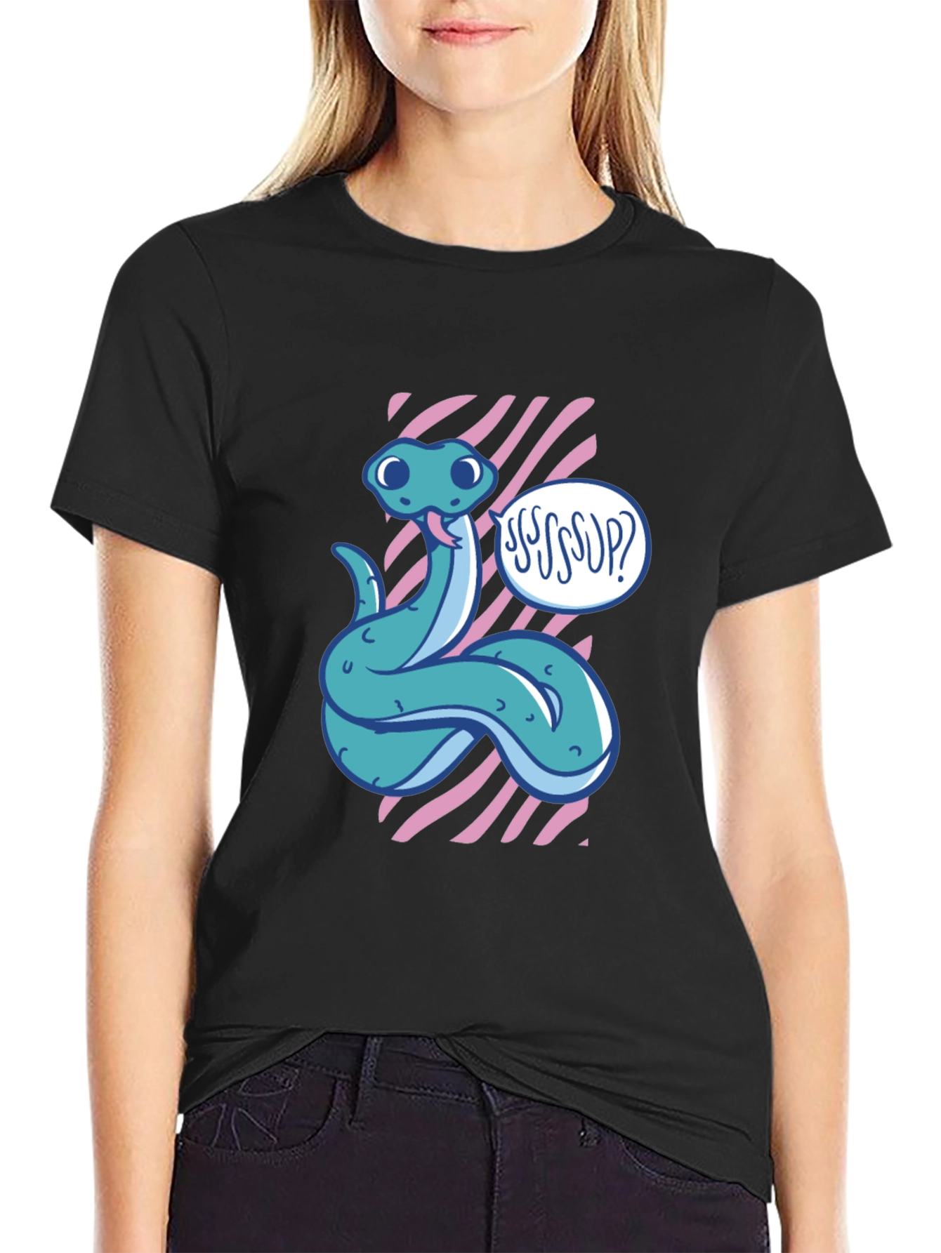Ssssup Snake Graphic Tee - Cool & Quirky Design