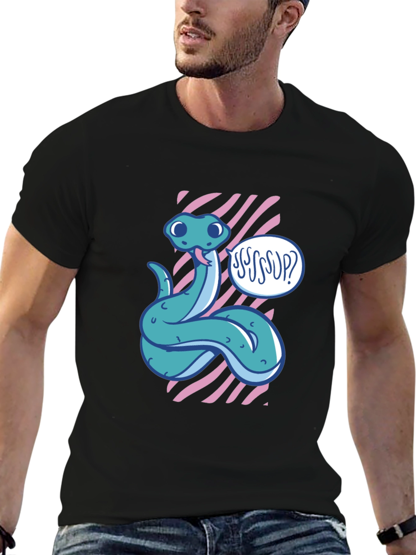 Ssssup Snake Graphic Tee - Cool & Quirky Design