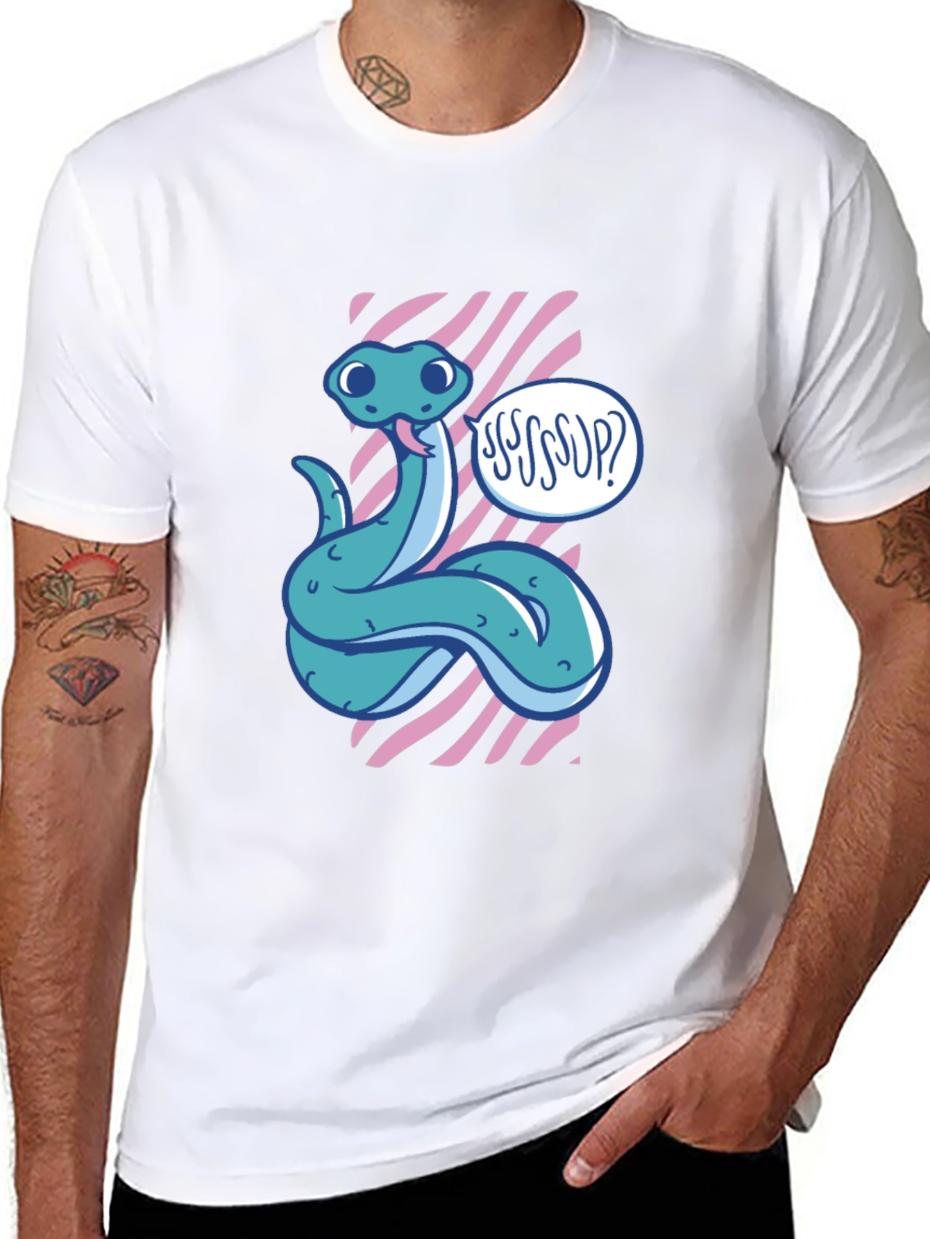Ssssup Snake Graphic Tee - Cool & Quirky Design