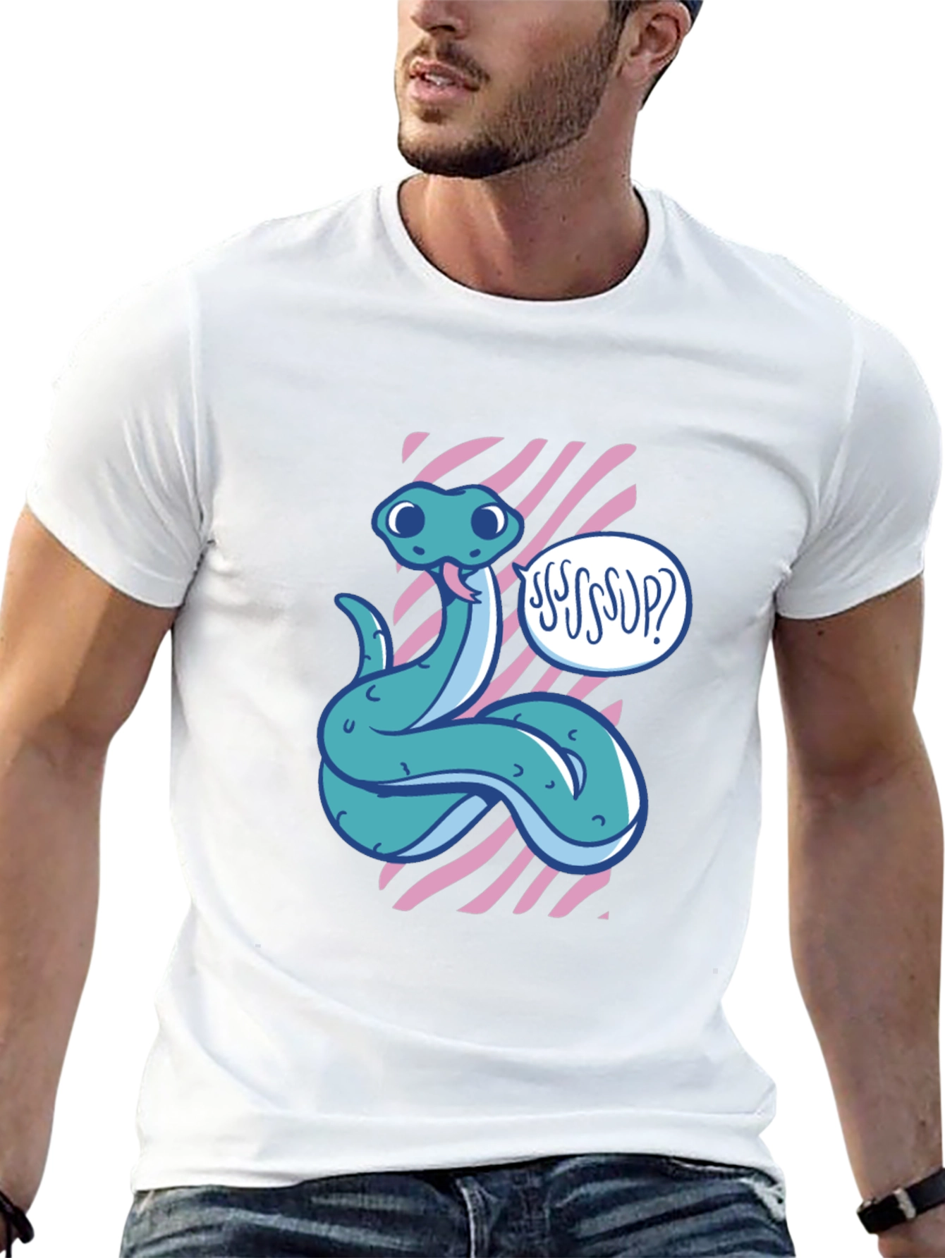Ssssup Snake Graphic Tee - Cool & Quirky Design