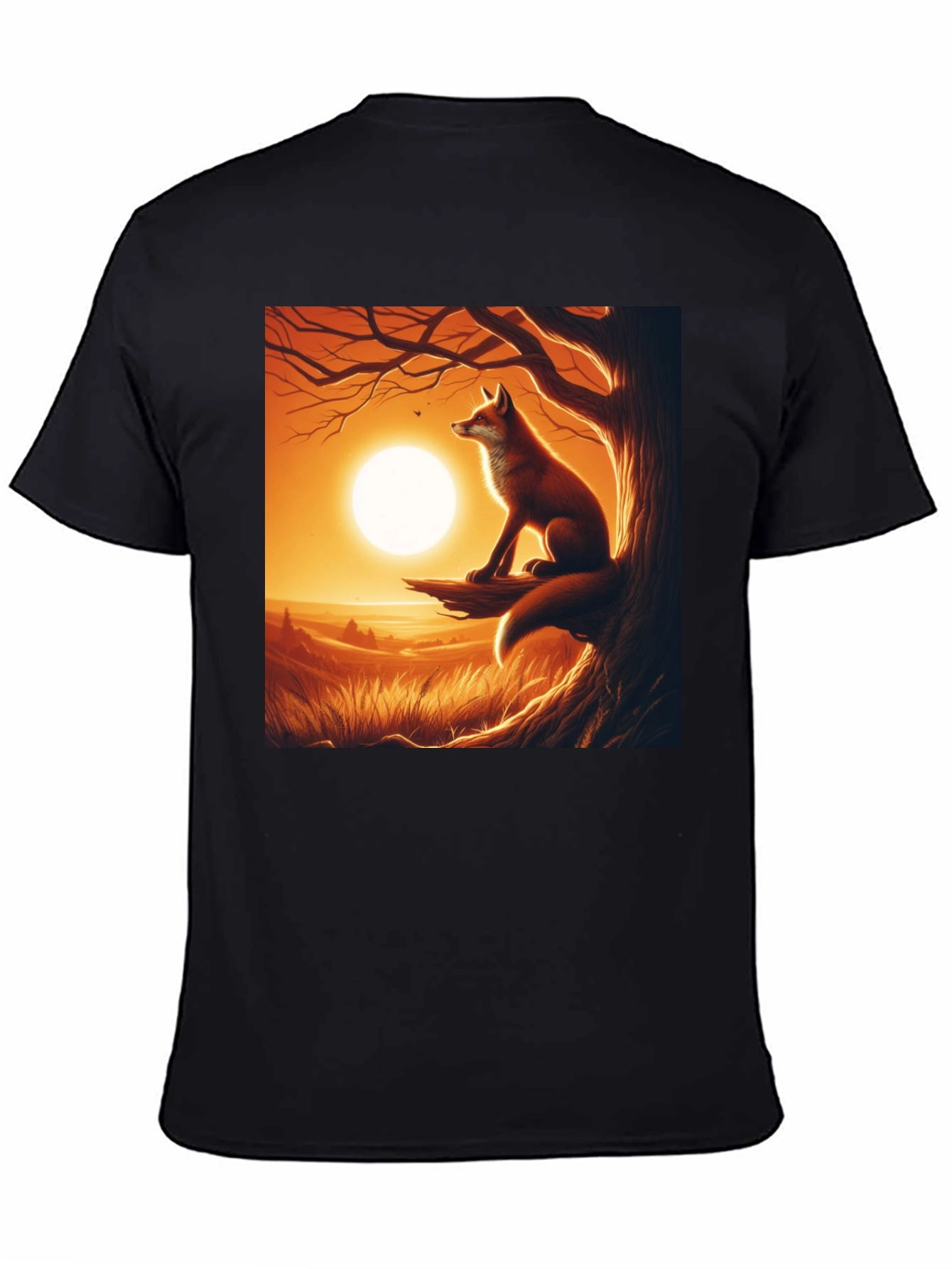 Fox Sunset Graphic Tee - Nature Inspired Design