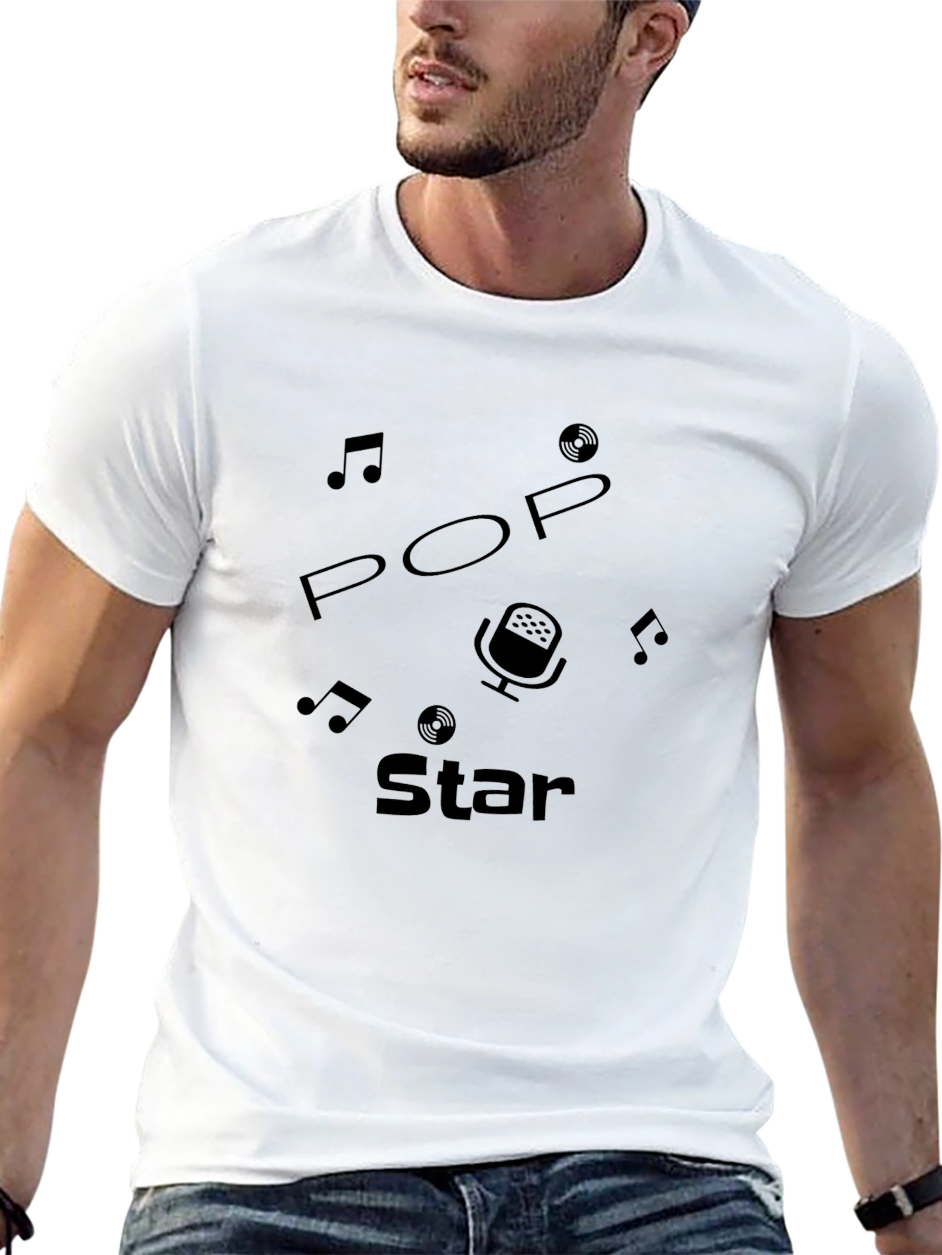 Pop Star Graphic Tee - Black T-Shirt