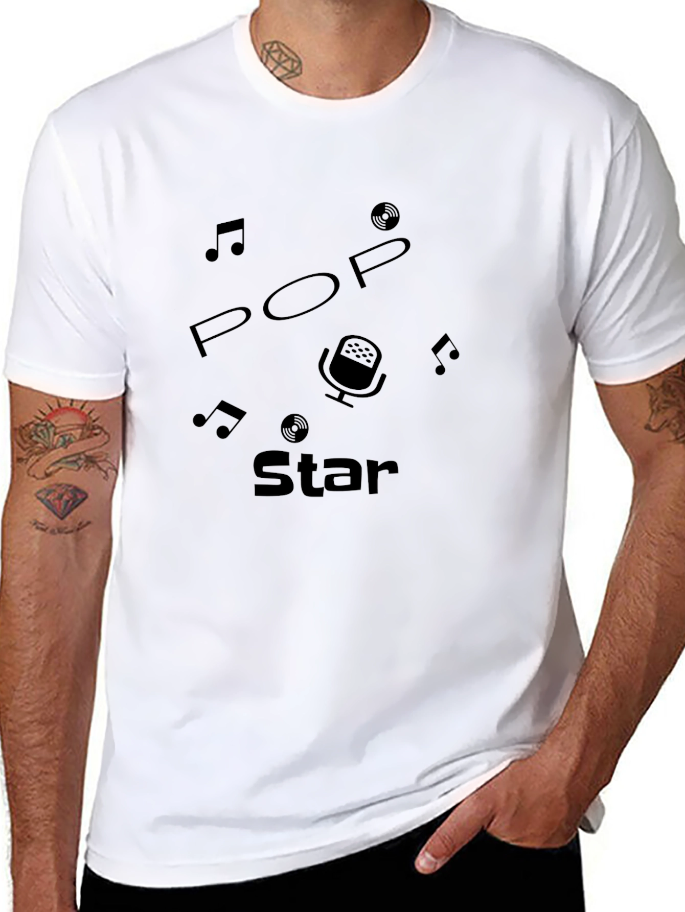 Pop Star Graphic Tee - Black T-Shirt
