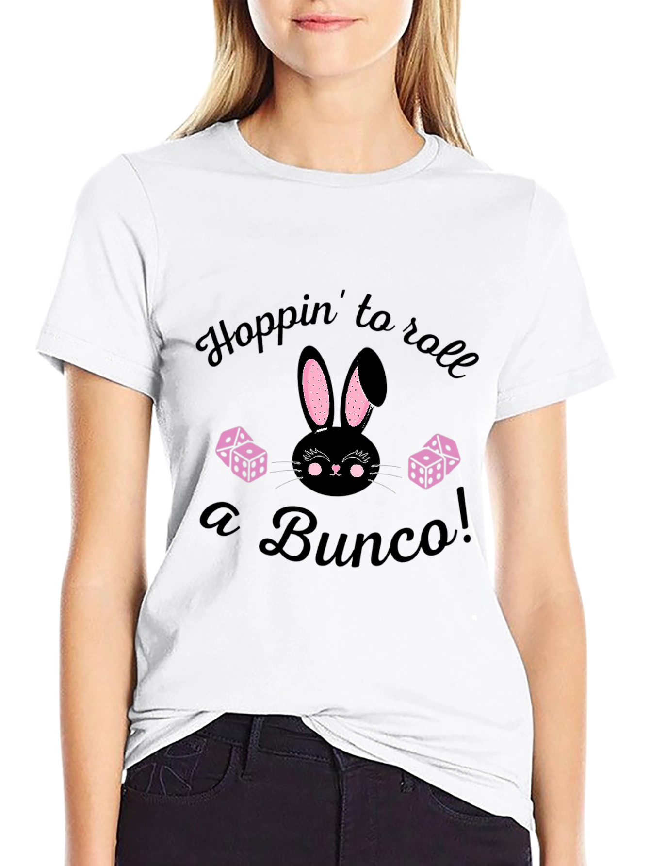 Bunco Bunny Graphic Tee - Hoppin to Roll!