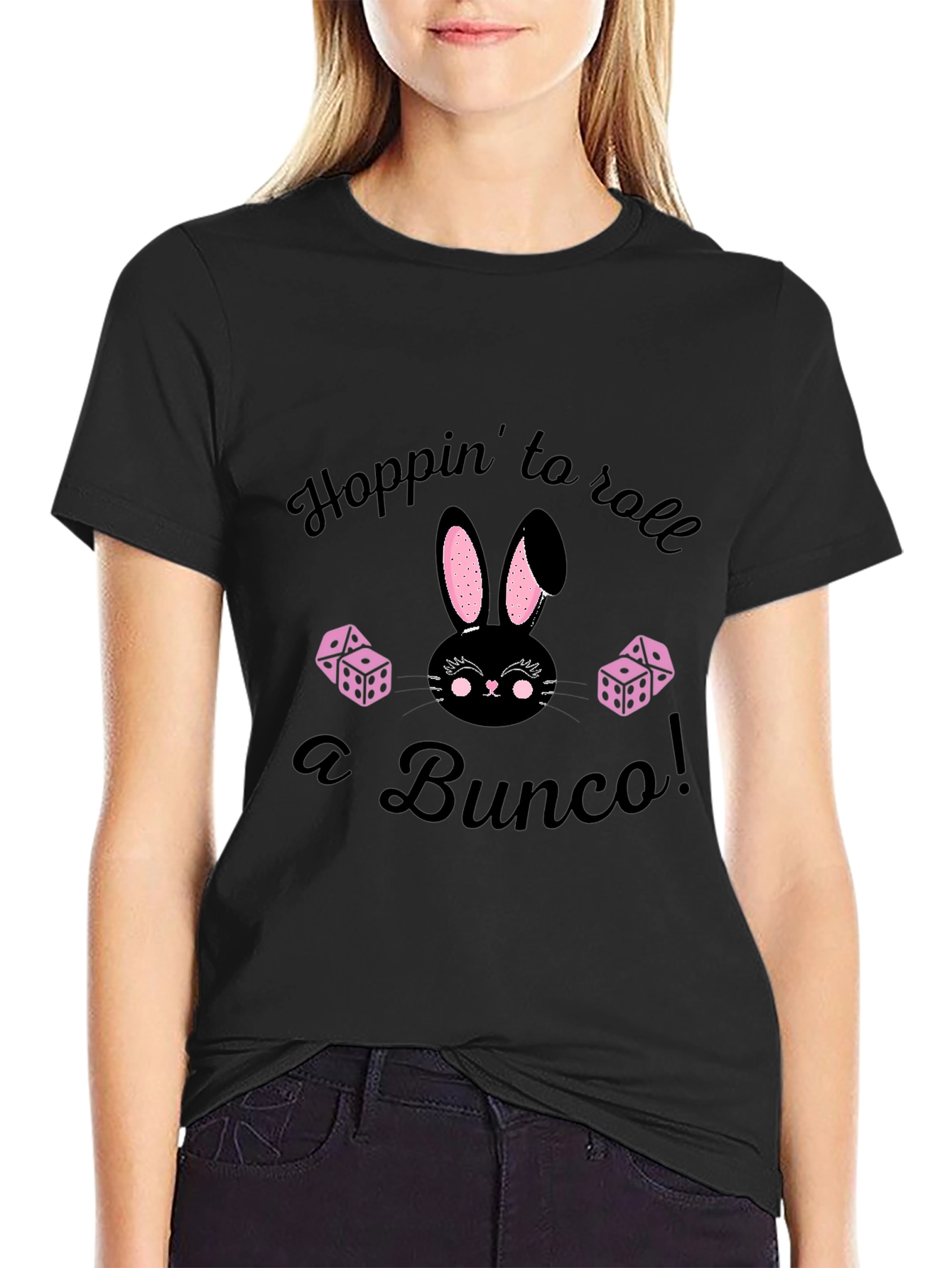 Bunco Bunny Graphic Tee - Hoppin to Roll!