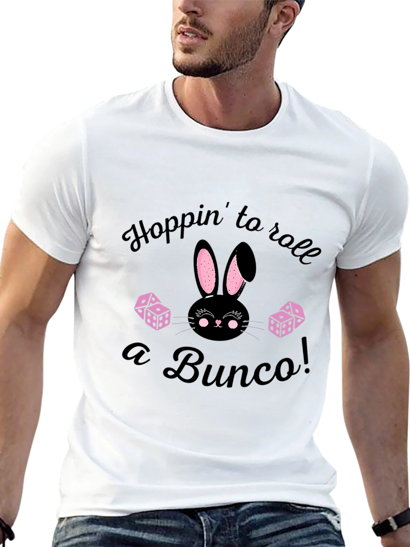 Bunco Bunny Graphic Tee - Hoppin to Roll!