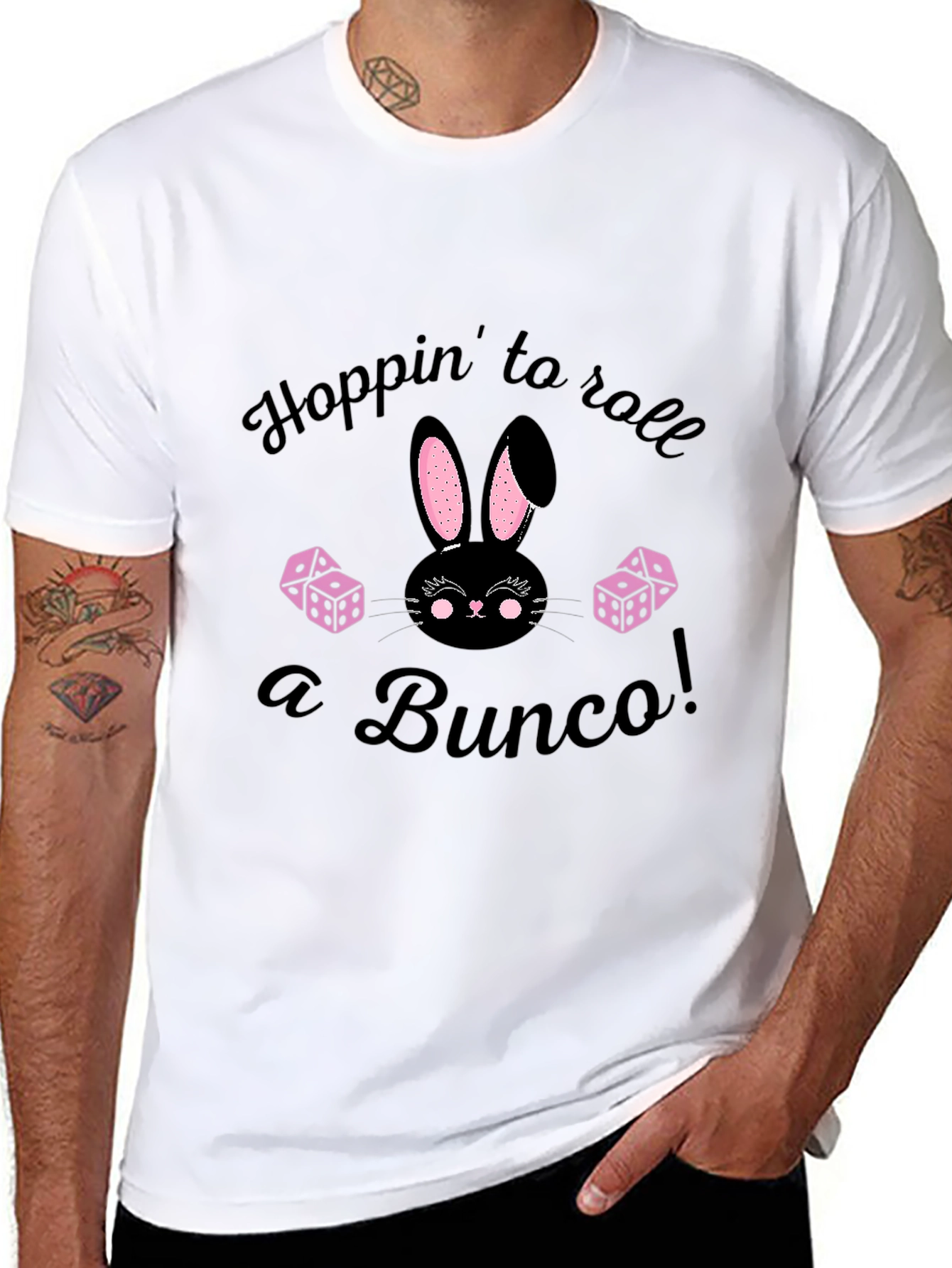 Bunco Bunny Graphic Tee - Hoppin to Roll!