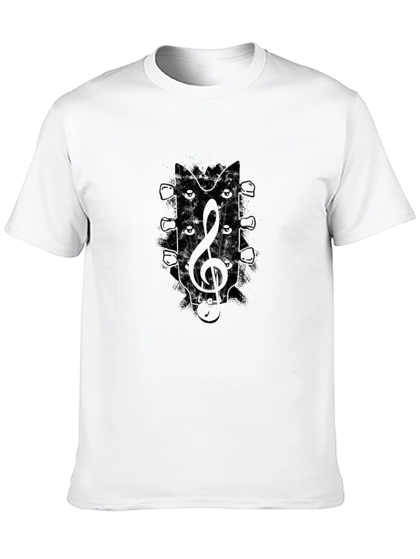 Guitar Treble Clef Mens Graphic Tee
