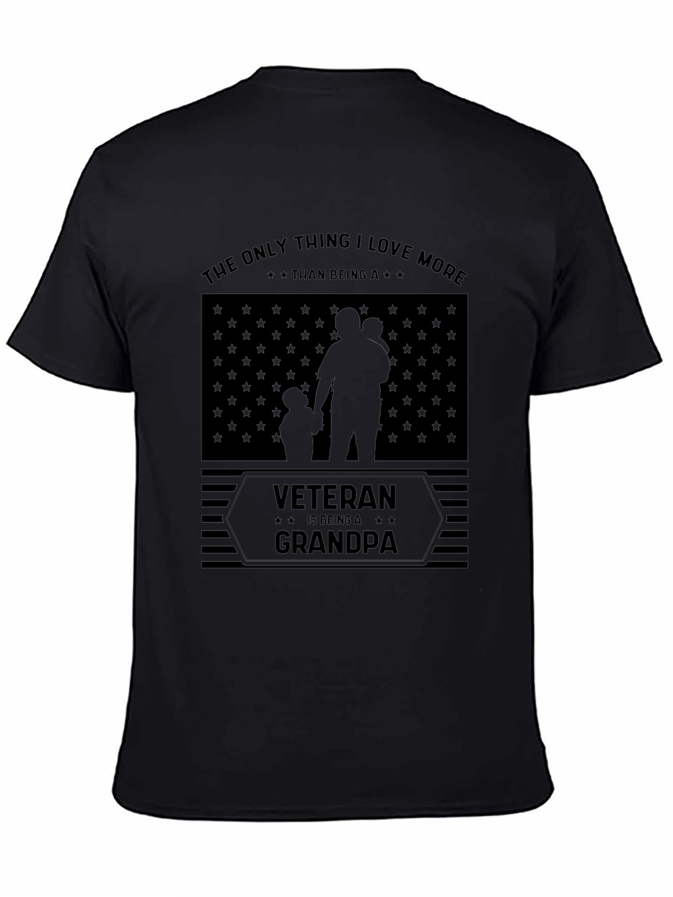Veteran Grandpa Graphic Tee - Patriotic Gift