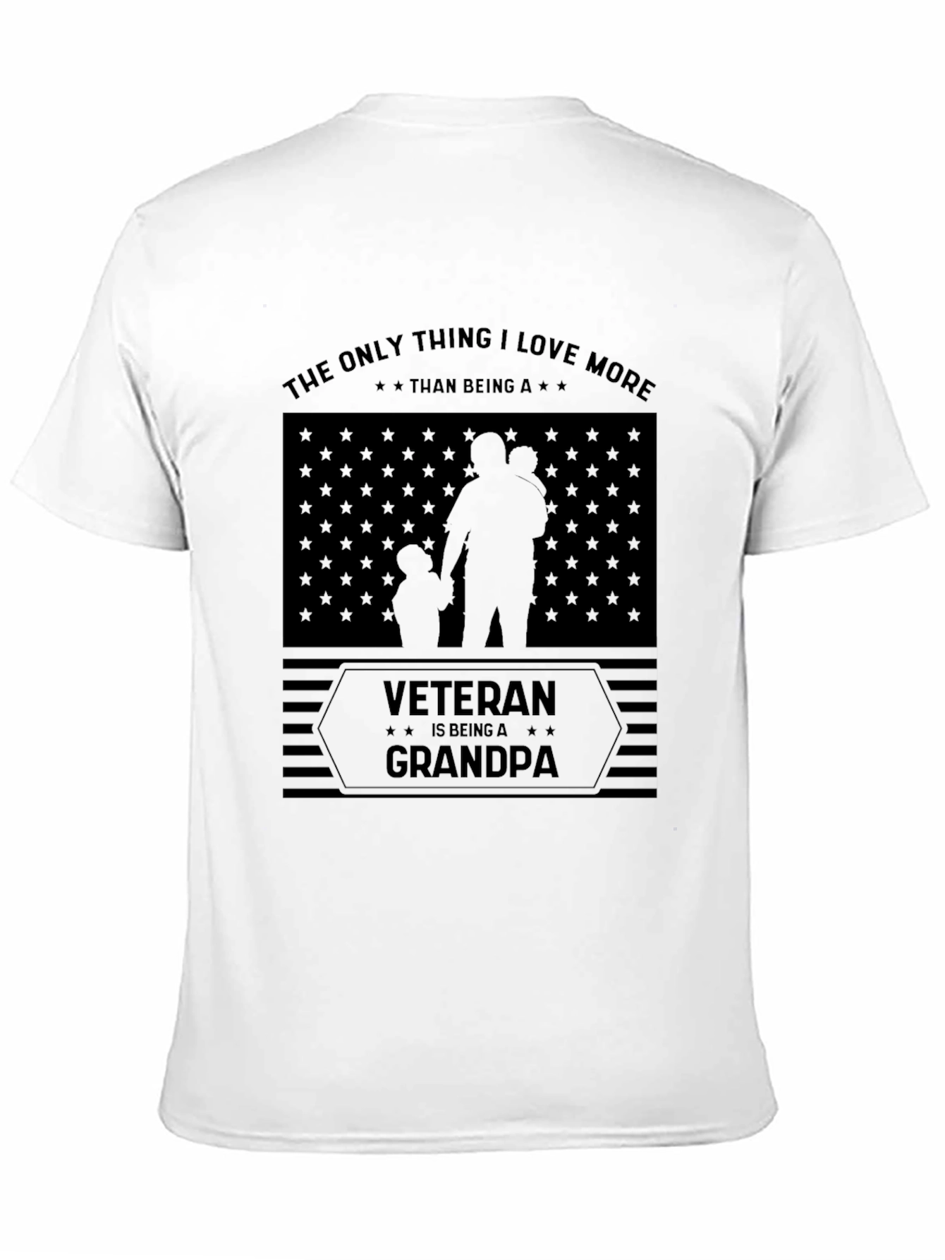 Veteran Grandpa Graphic Tee - Patriotic Gift