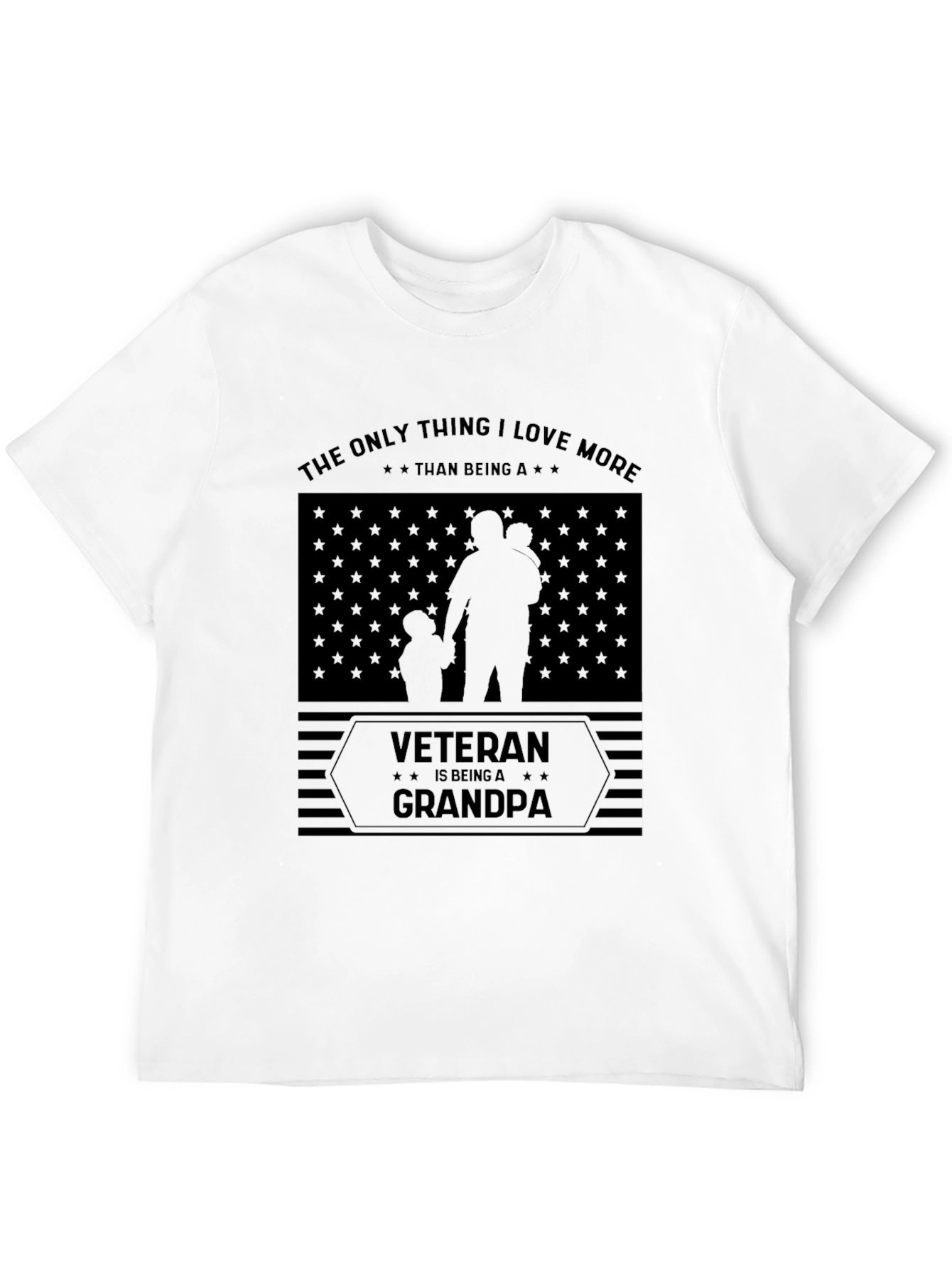 Veteran Grandpa Graphic Tee - Patriotic Gift