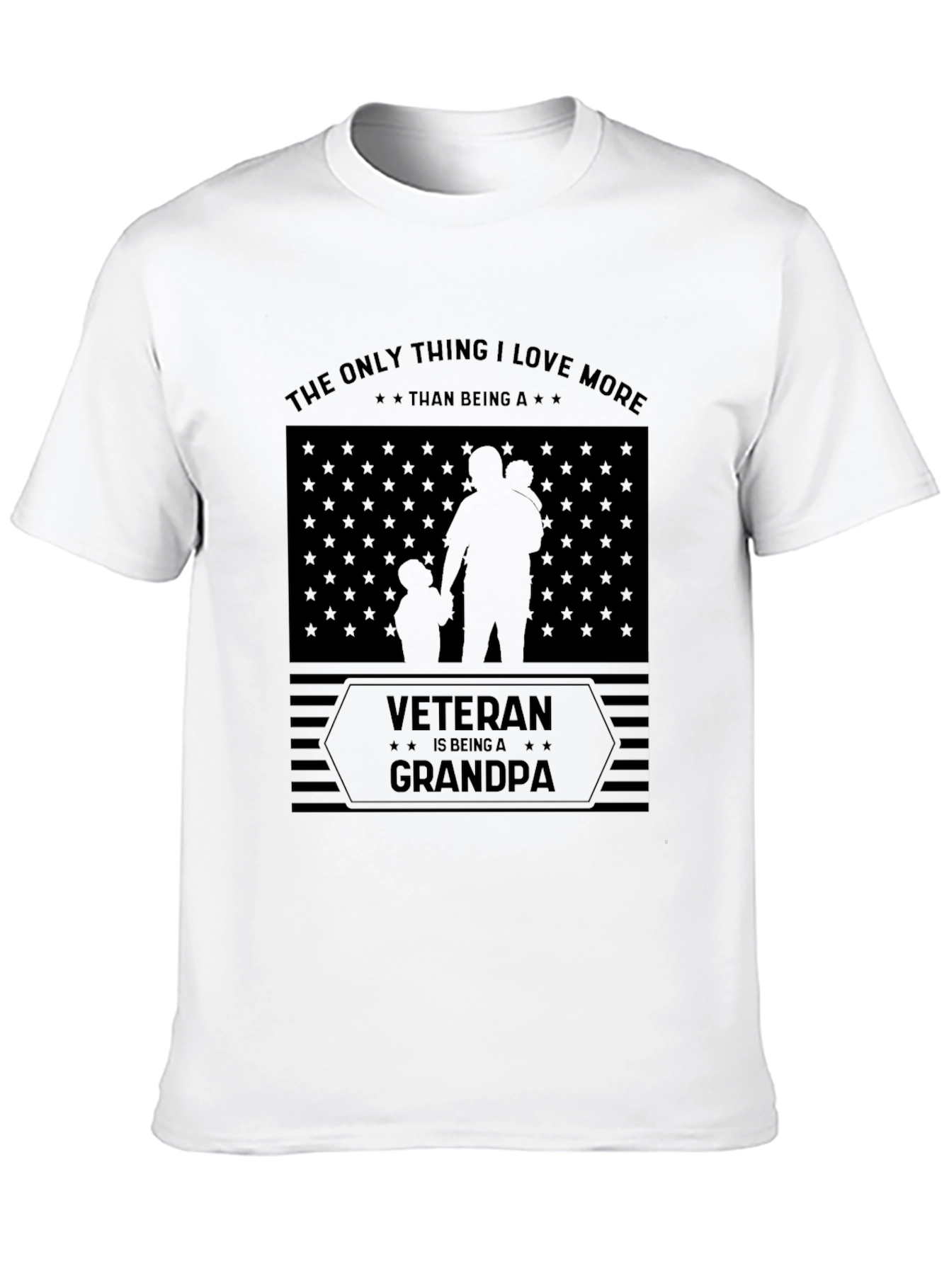 Veteran Grandpa Graphic Tee - Patriotic Gift