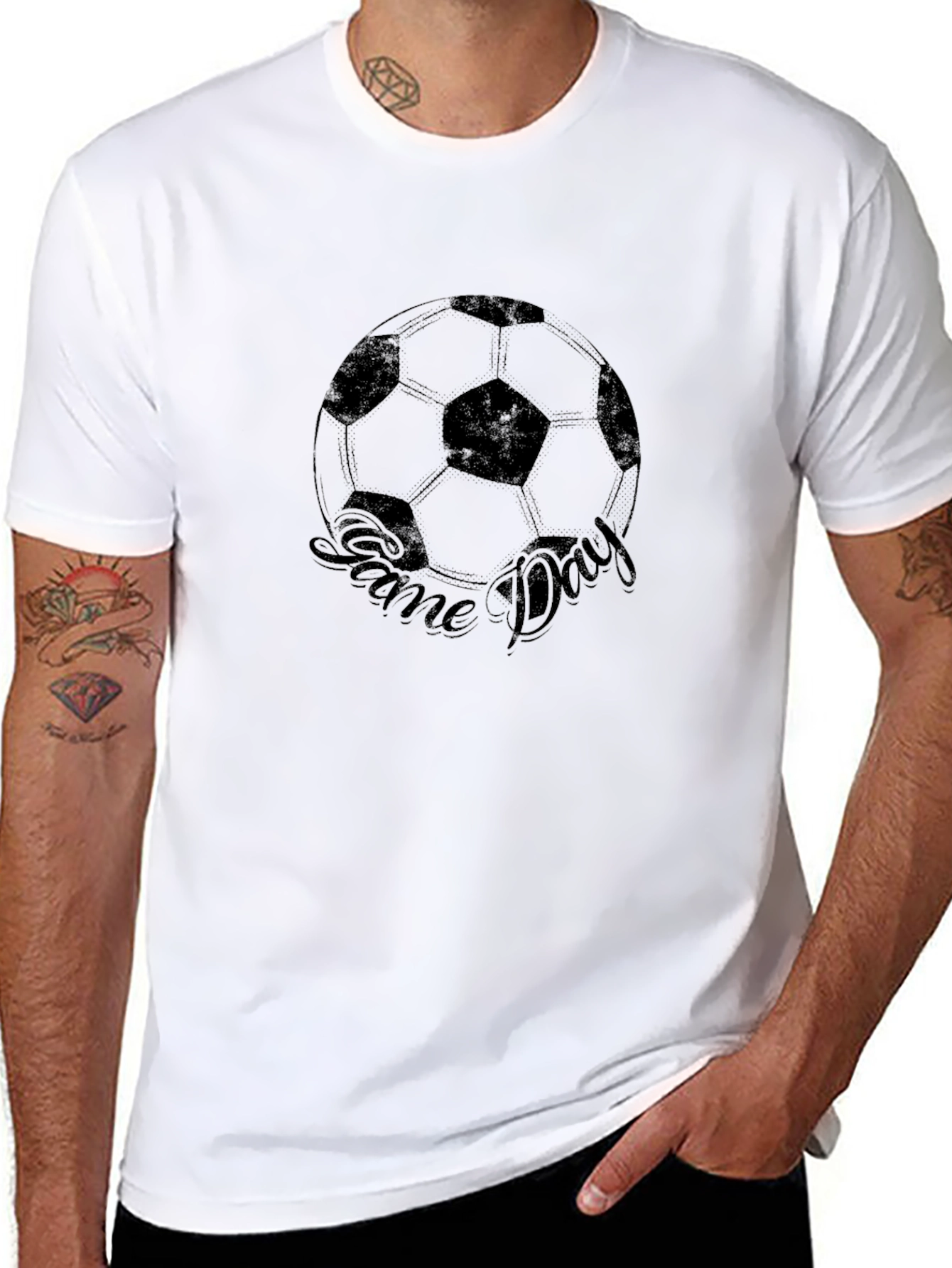 Game Day Soccer T-Shirt - Black Cotton Tee