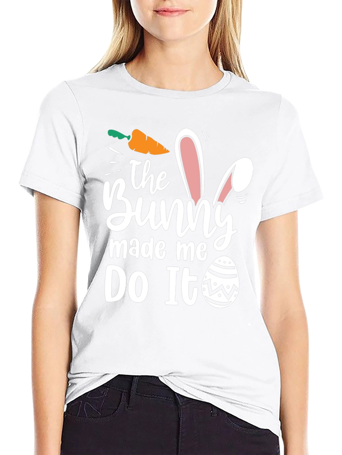 Funny Easter Bunny Made Me Do It T-Shirt