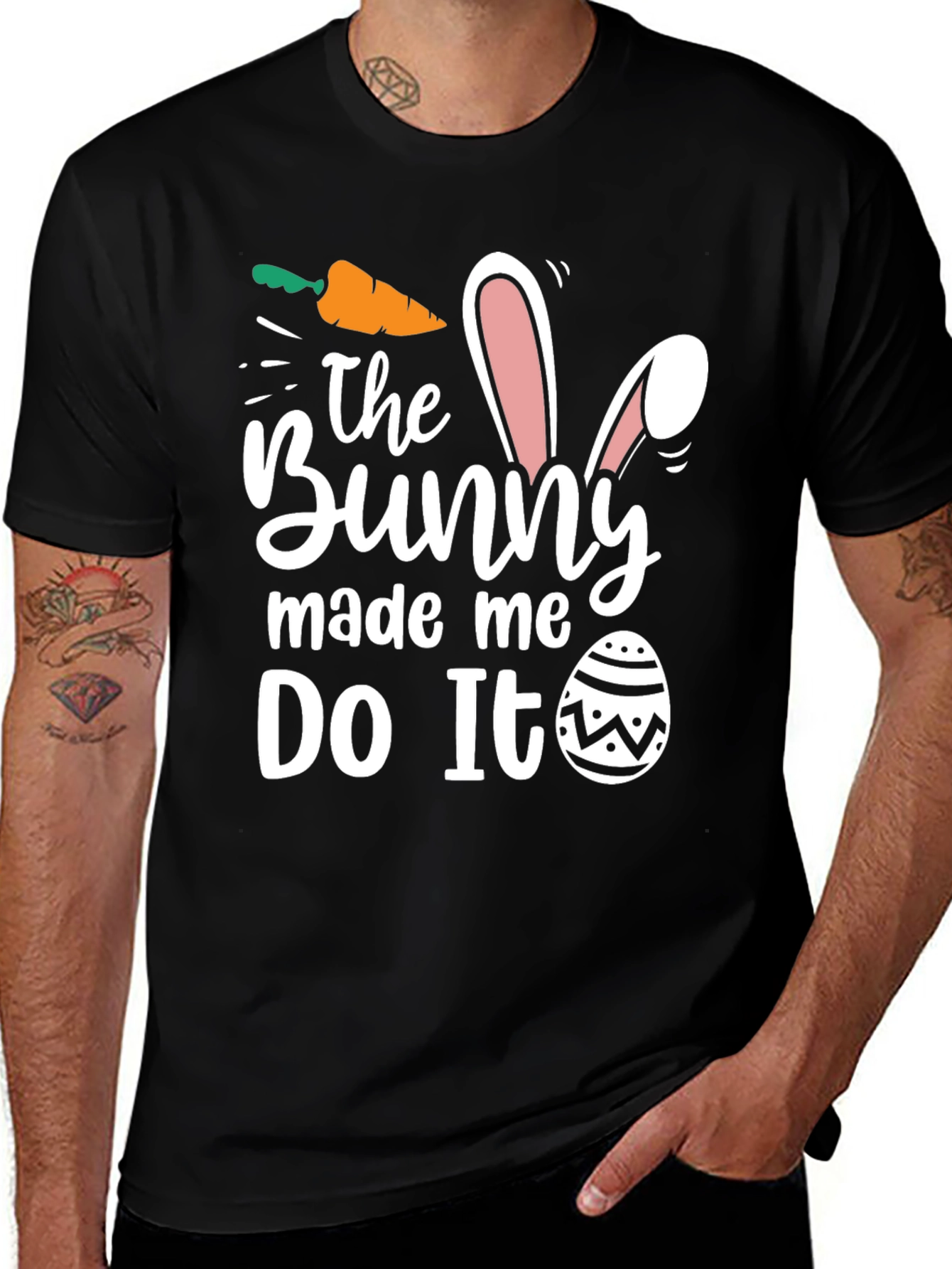 Funny Easter Bunny Made Me Do It T-Shirt