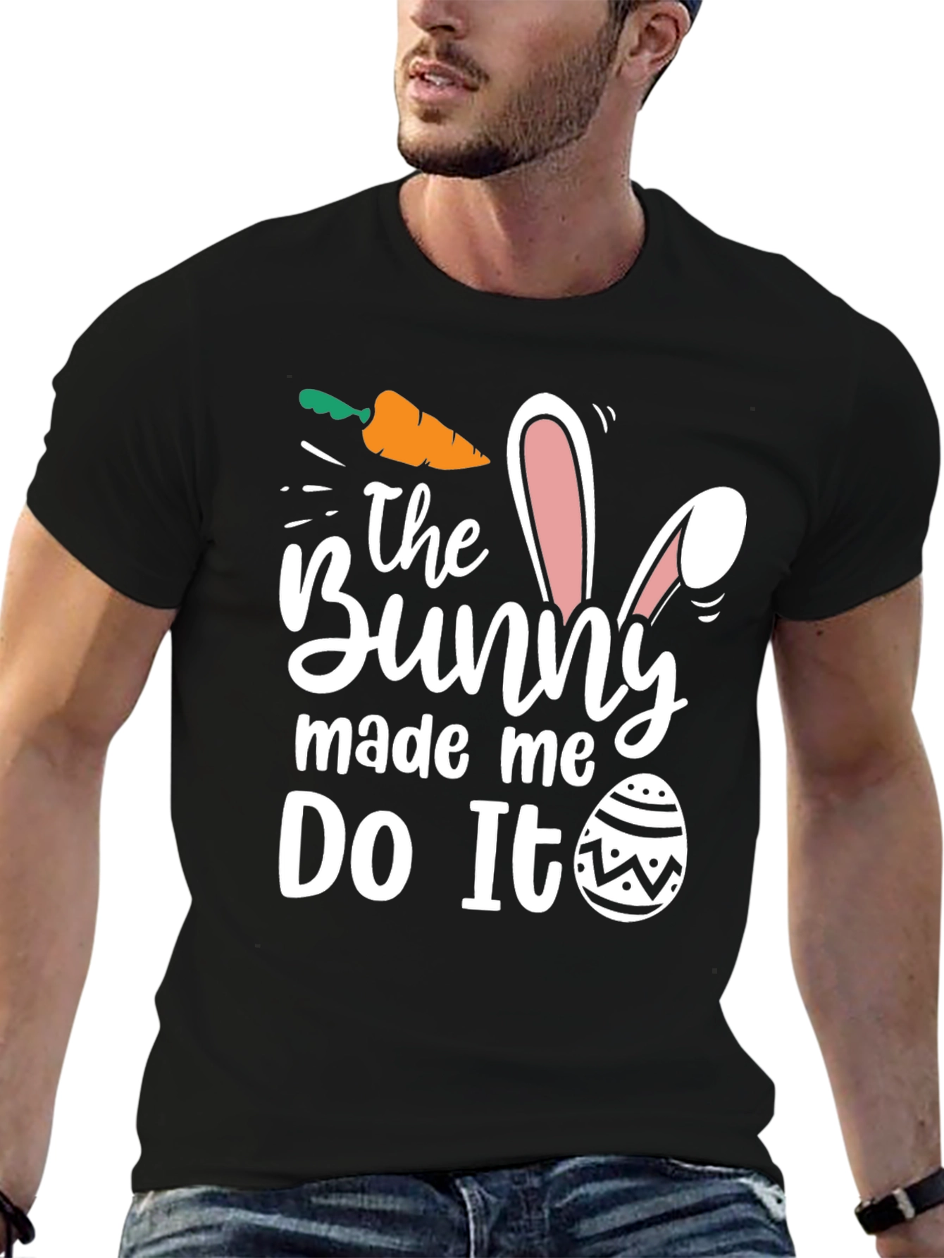 Funny Easter Bunny Made Me Do It T-Shirt