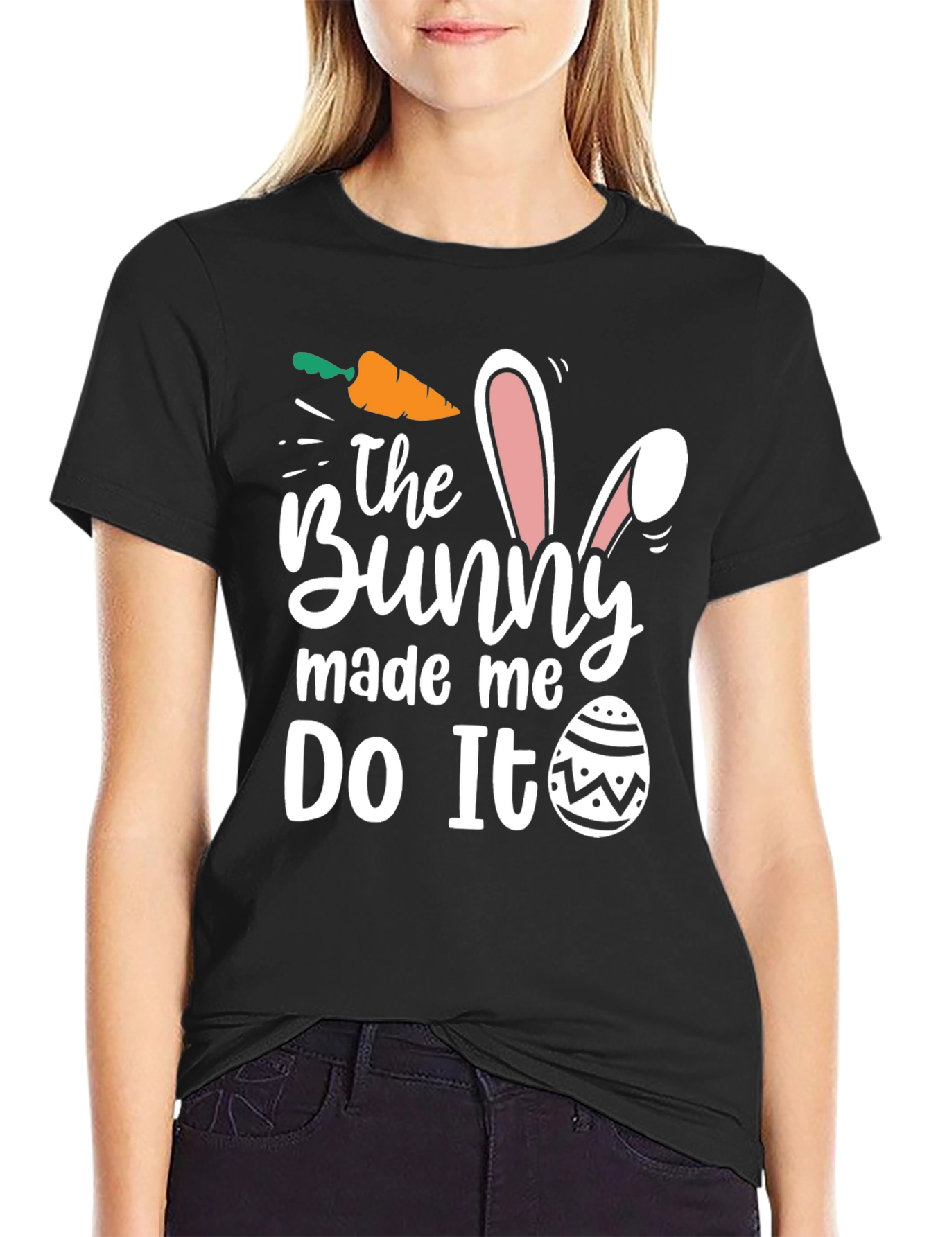 Funny Easter Bunny Made Me Do It T-Shirt