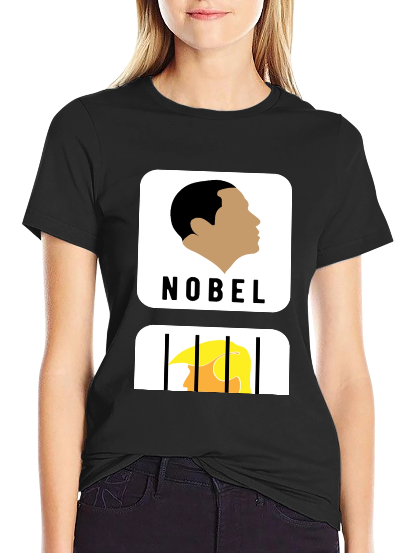 Political Humor T-Shirt: Nobel Winner vs. Jail