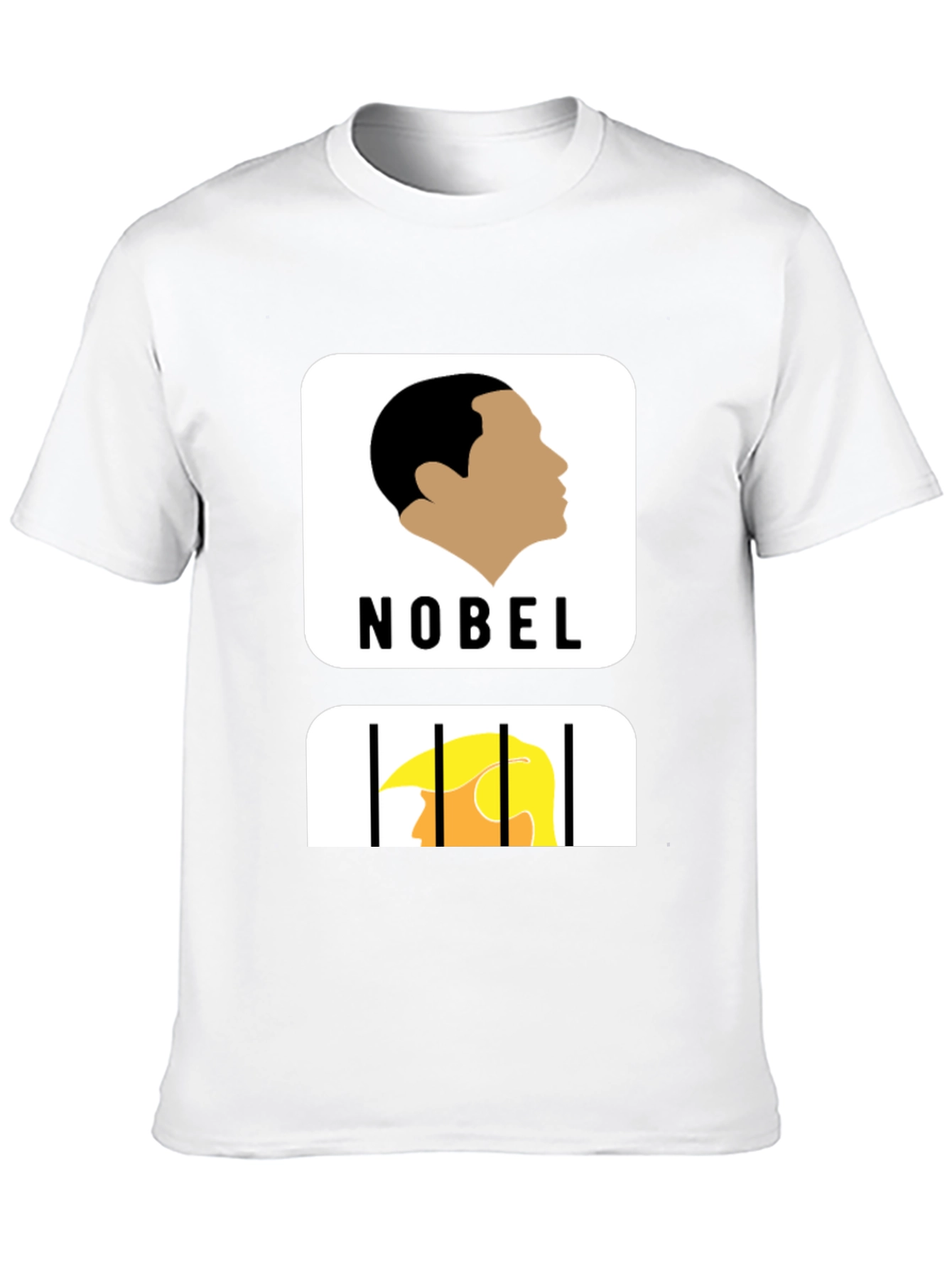 Political Humor T-Shirt: Nobel Winner vs. Jail