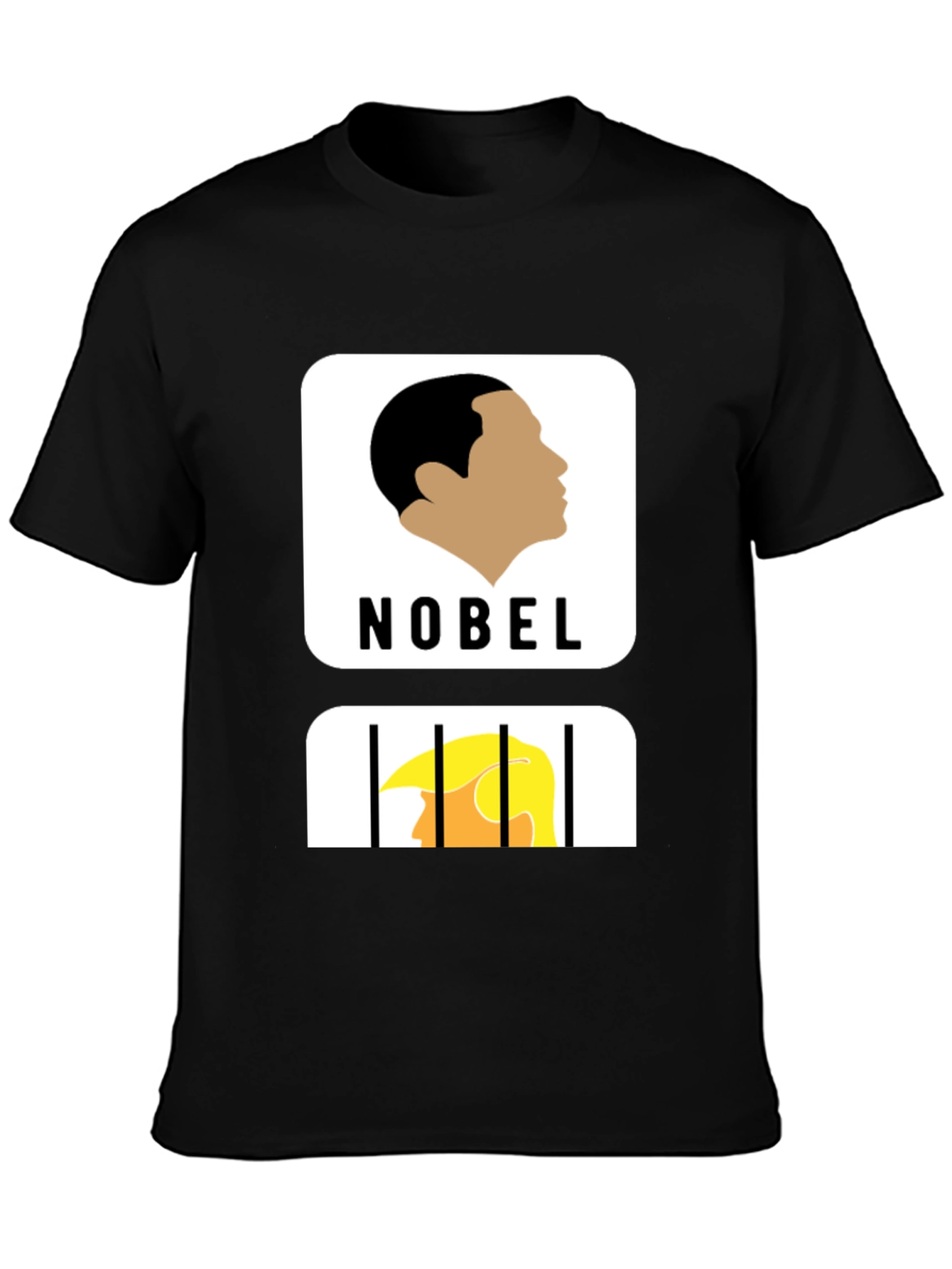 Political Humor T-Shirt: Nobel Winner vs. Jail