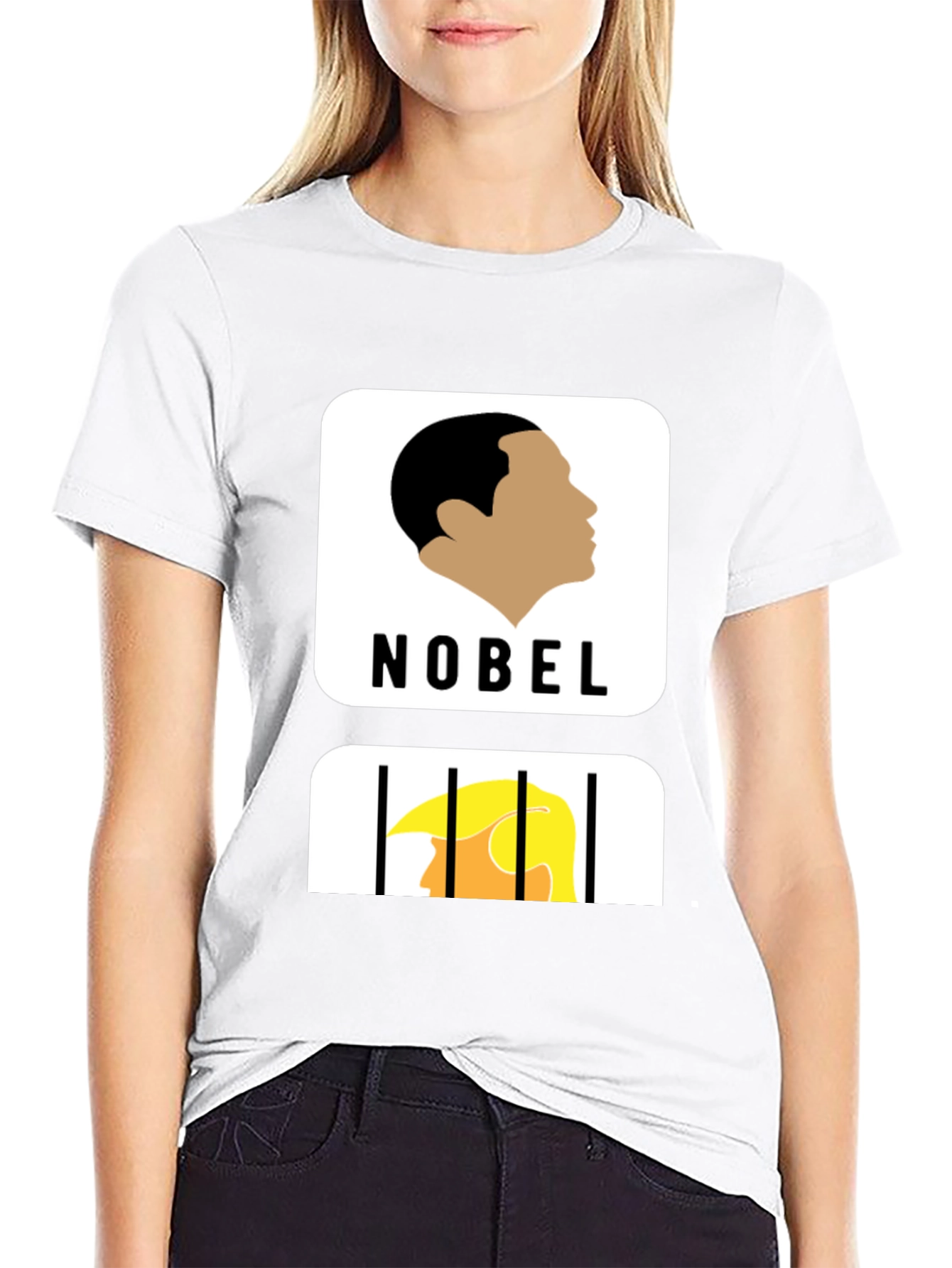 Political Humor T-Shirt: Nobel Winner vs. Jail
