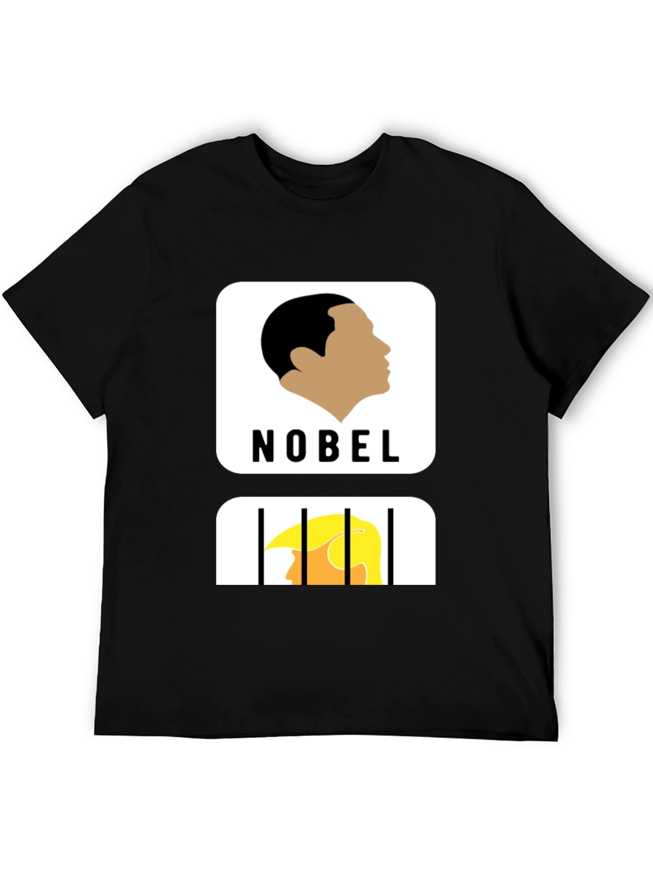 Political Humor T-Shirt: Nobel Winner vs. Jail