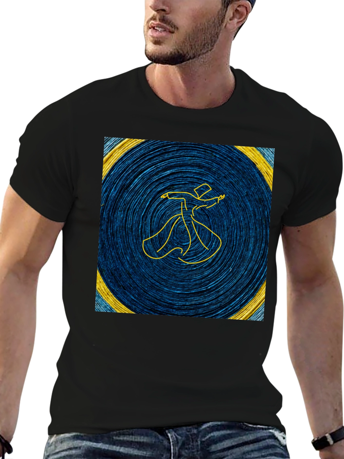 Mystic Whirling Dervish Graphic Tee - Black
