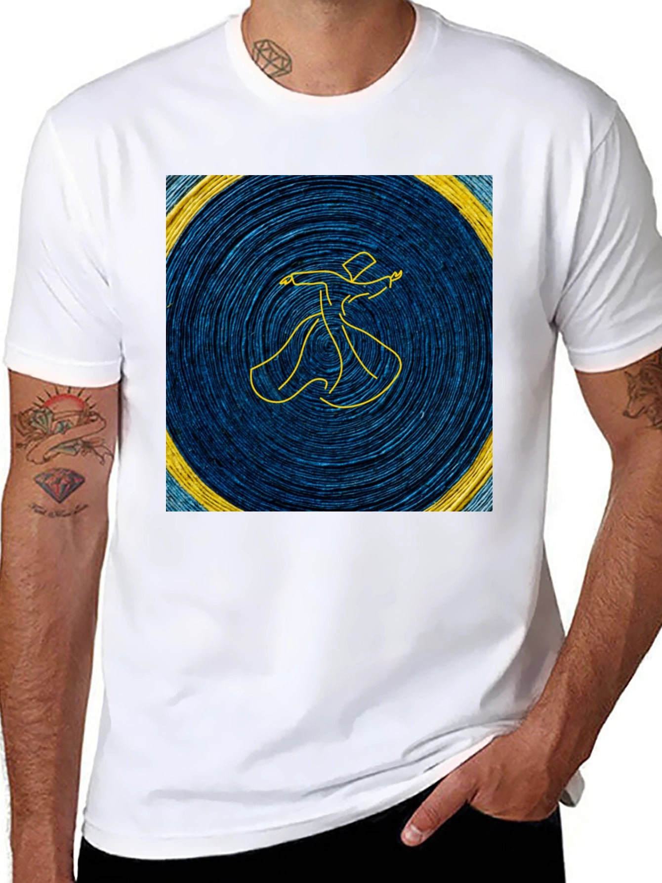 Mystic Whirling Dervish Graphic Tee - Black