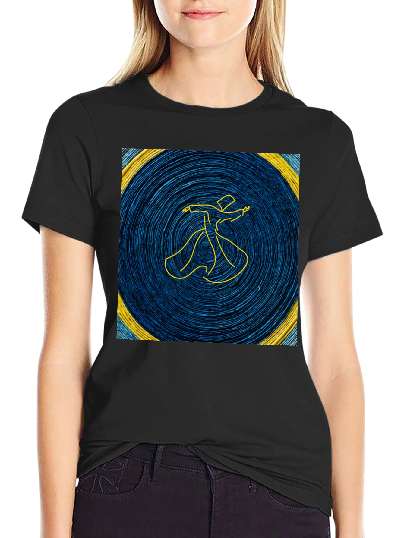 Mystic Whirling Dervish Graphic Tee - Black