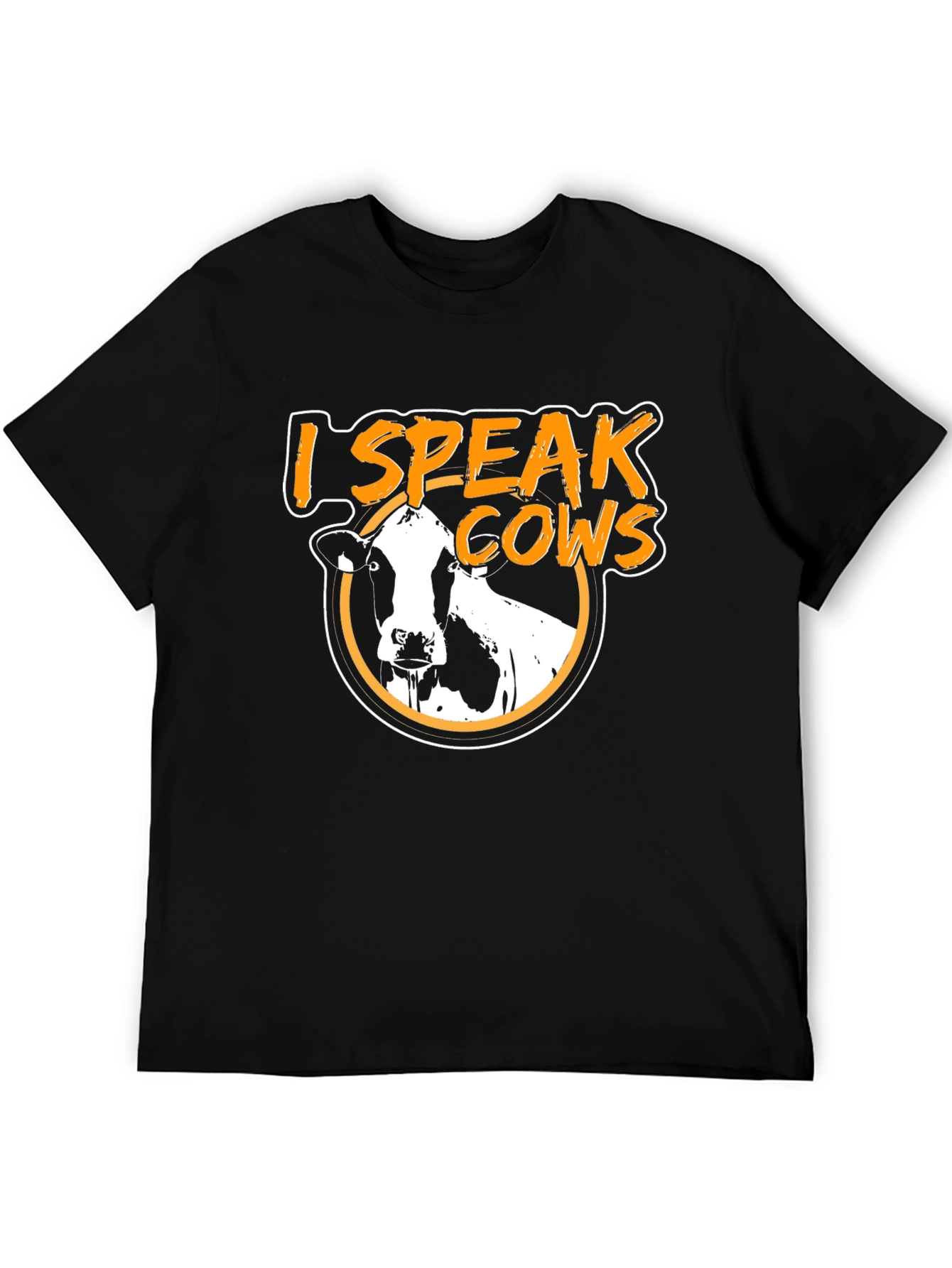 I Speak Cows Graphic Tee - Black T-Shirt