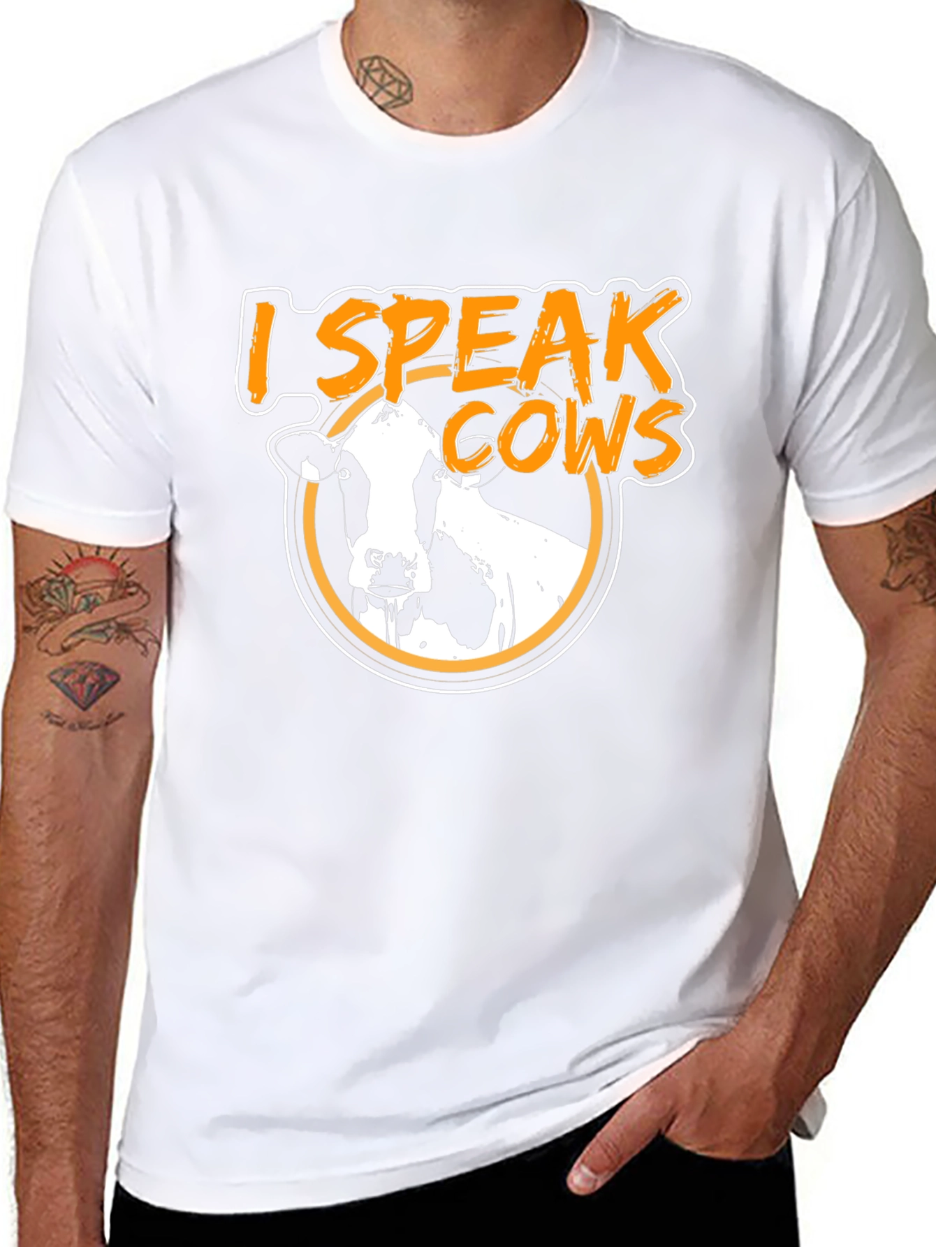 I Speak Cows Graphic Tee - Black T-Shirt