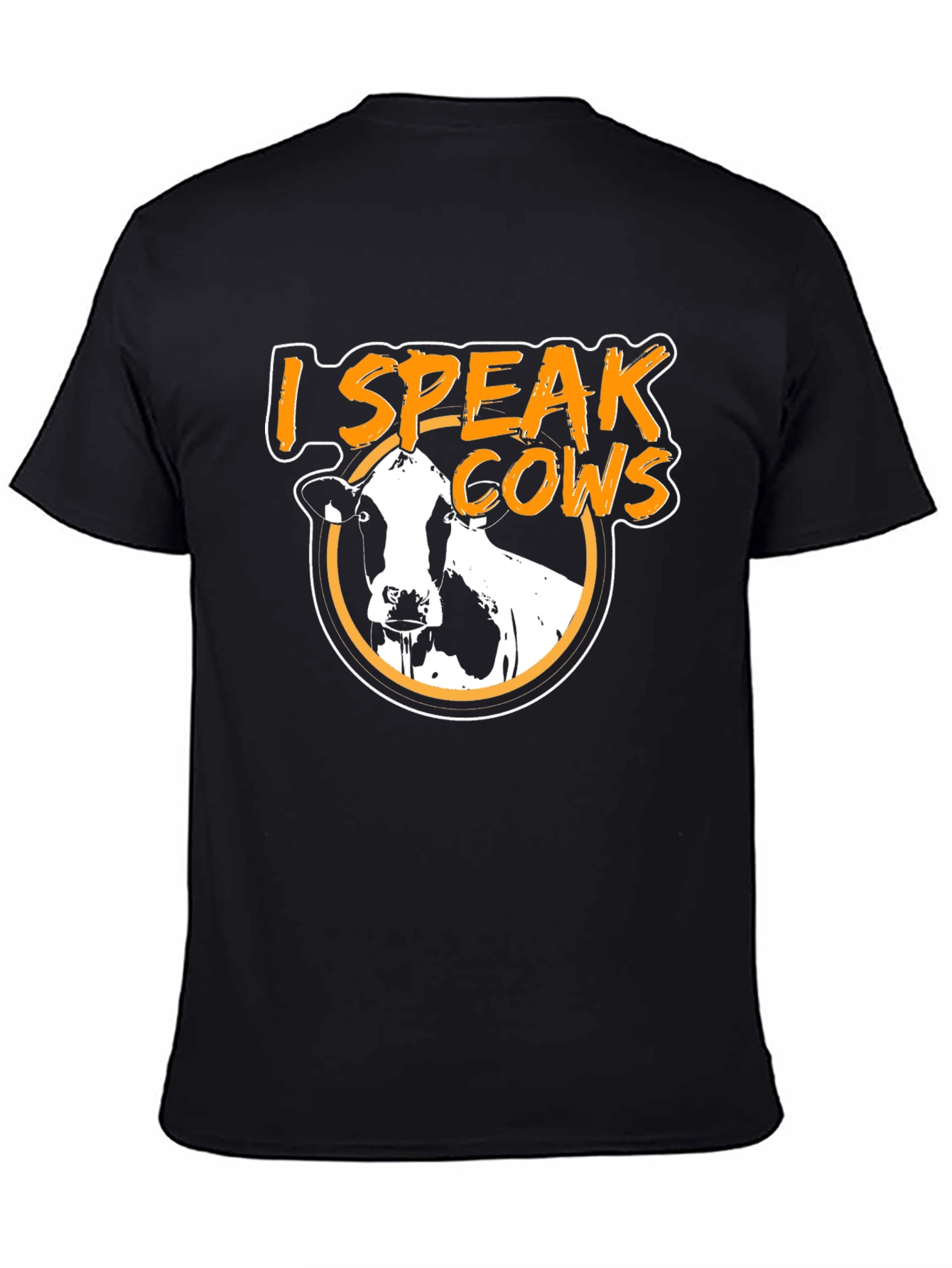 I Speak Cows Graphic Tee - Black T-Shirt