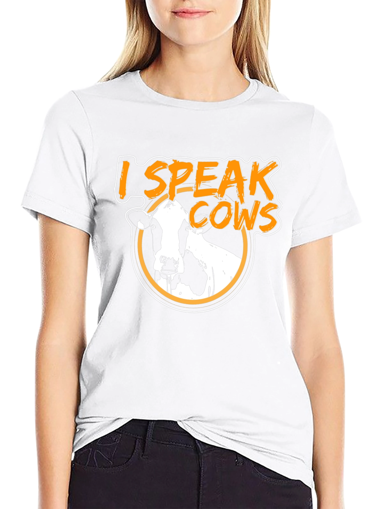 I Speak Cows Graphic Tee - Black T-Shirt