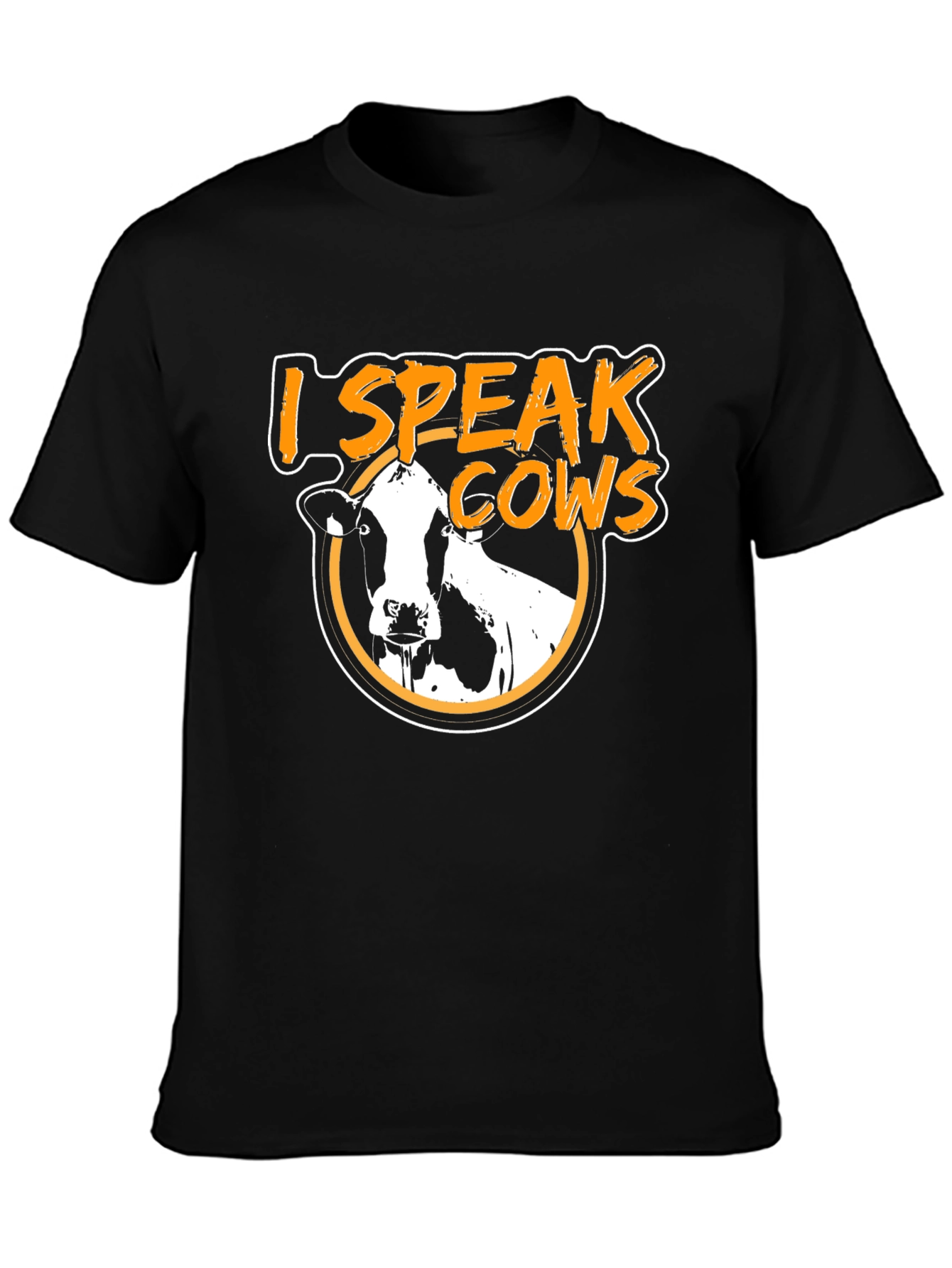 I Speak Cows Graphic Tee - Black T-Shirt