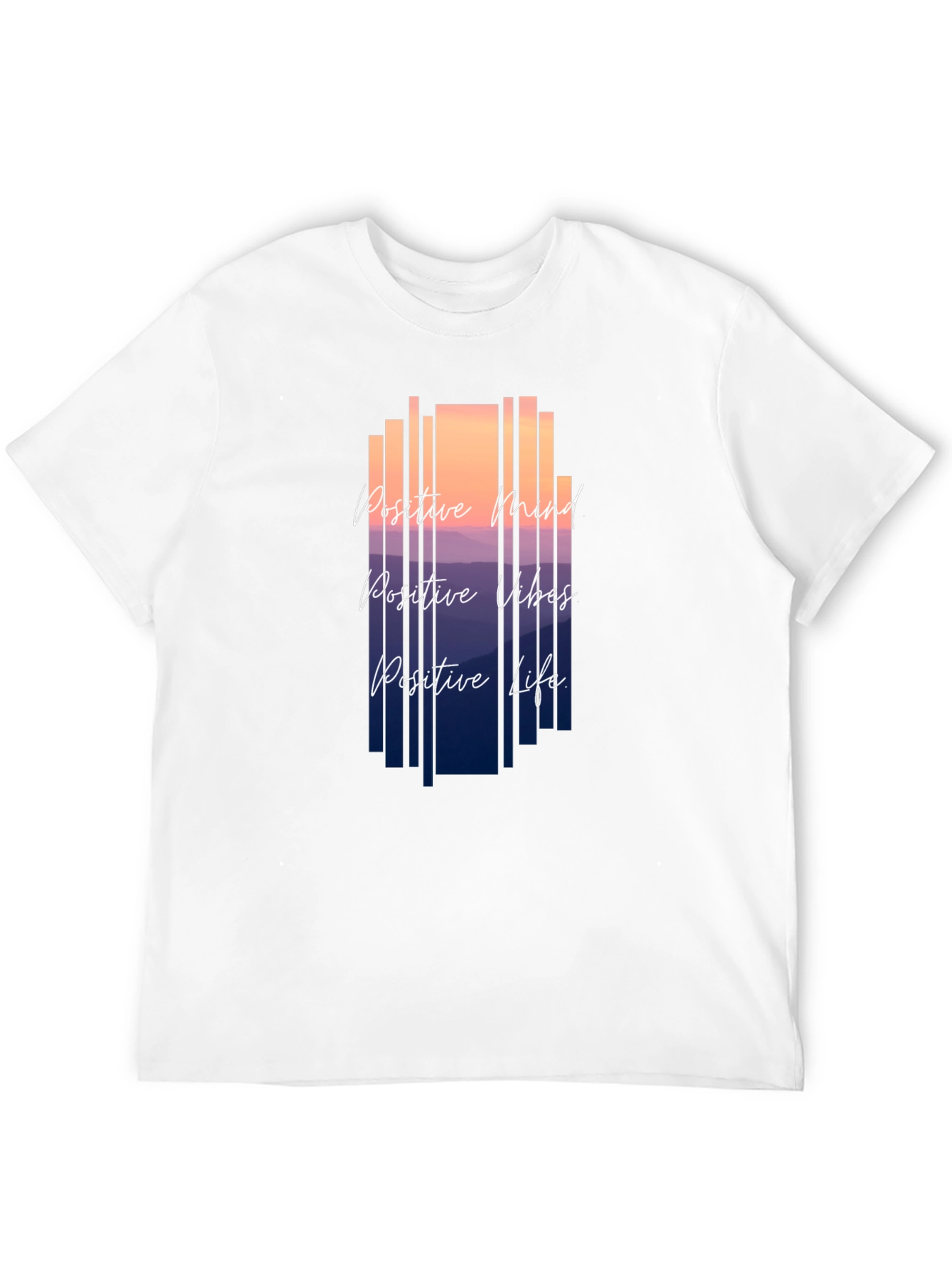 Positive Vibes Graphic Tee - Black Cotton T-Shirt