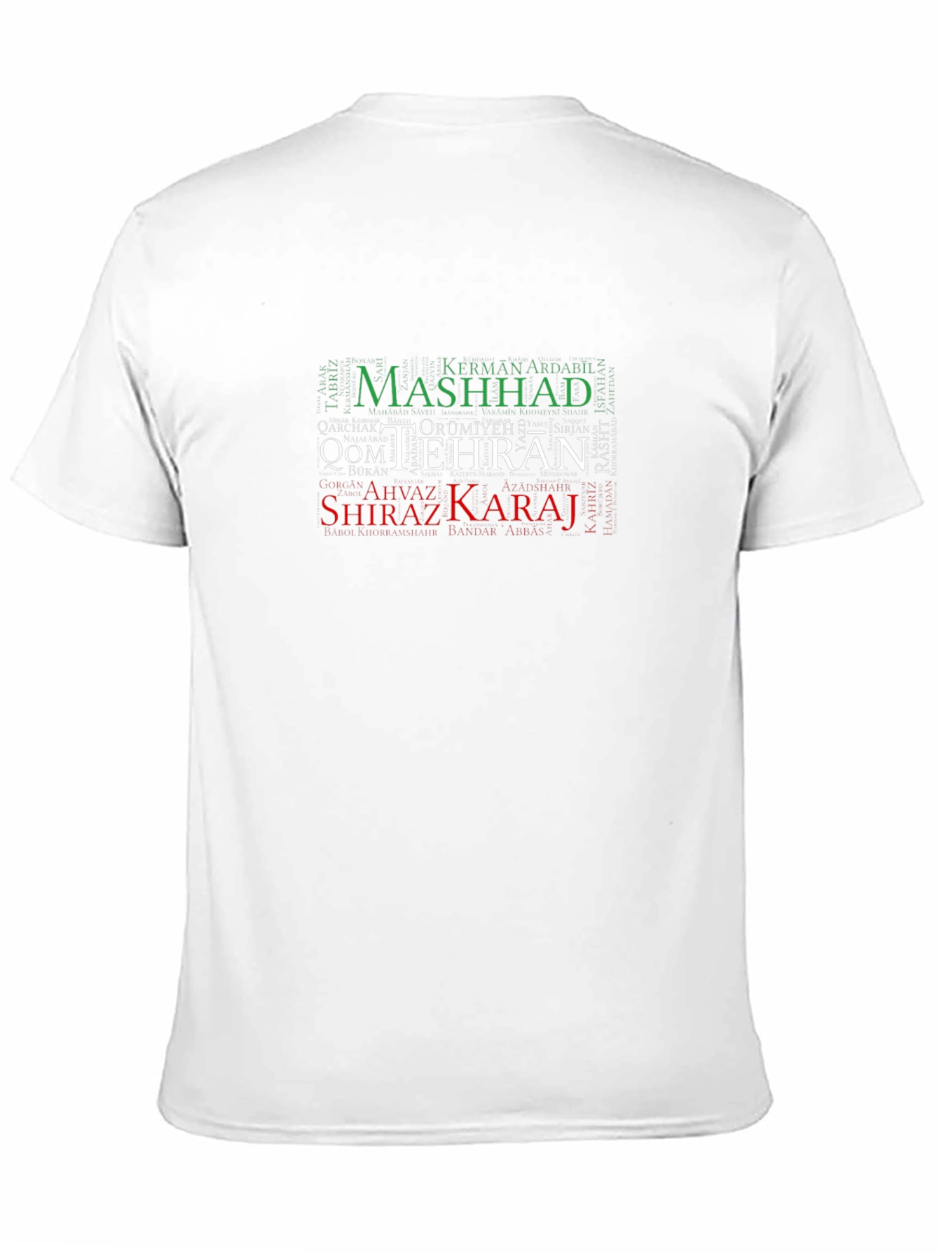 Iran Cities T-Shirt - Tehran Shiraz Mashhad Design