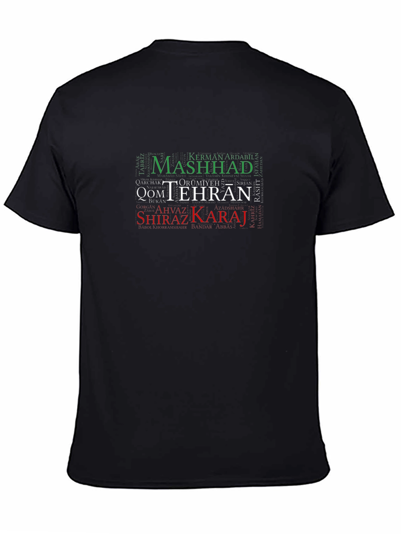 Iran Cities T-Shirt - Tehran Shiraz Mashhad Design