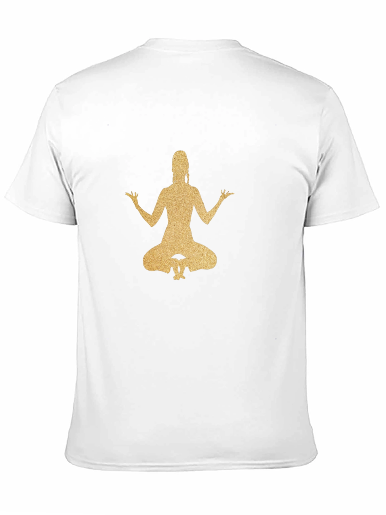 Meditating Woman Graphic Tee - Black Cotton Blend
