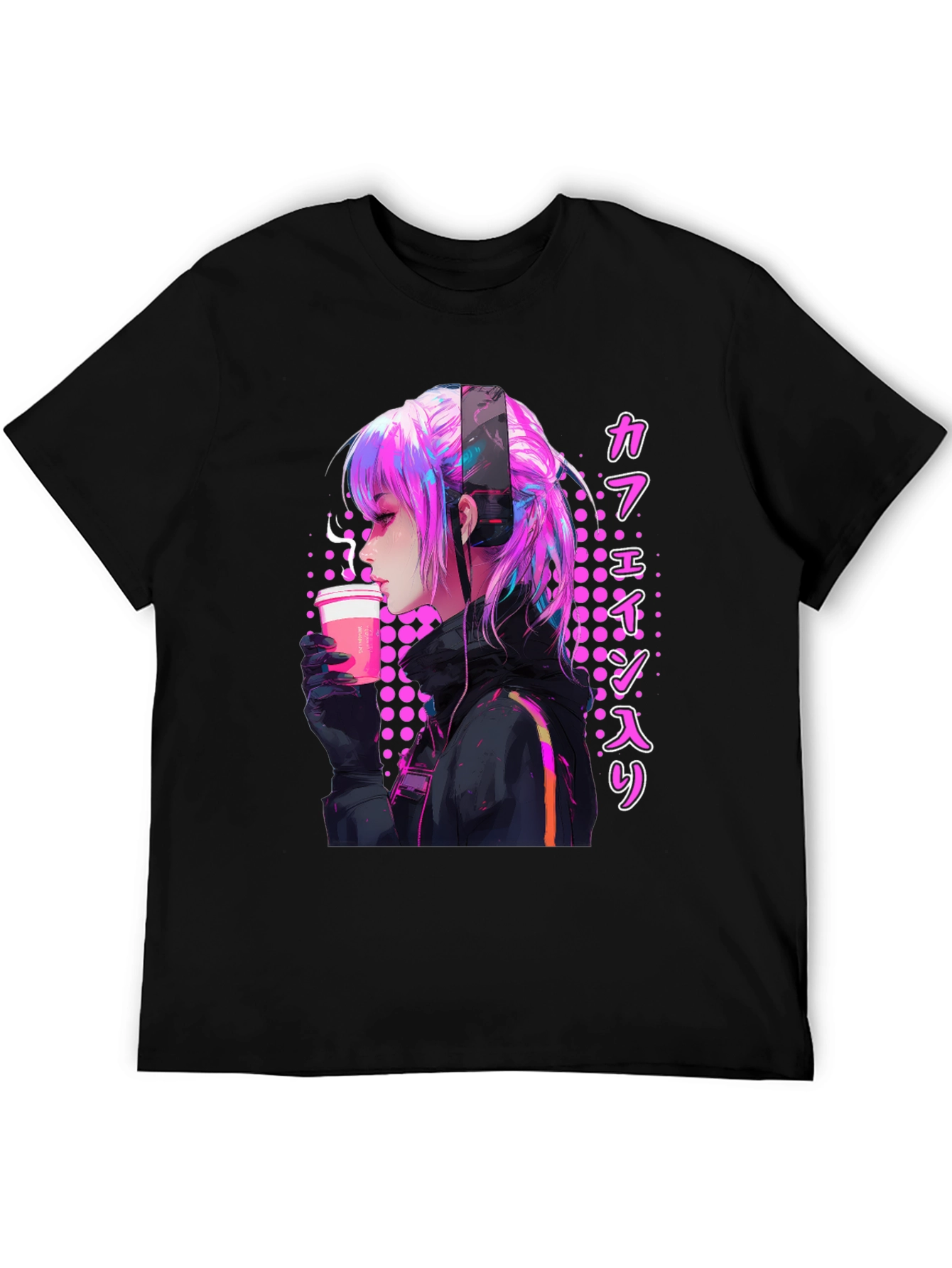 Anime Girl Caffeine T-Shirt