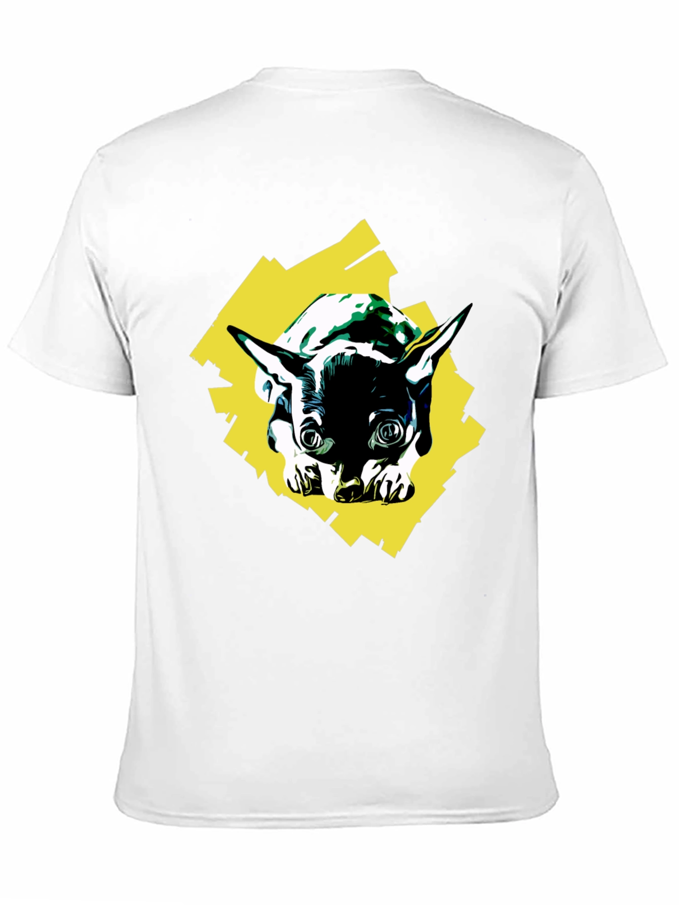 Dog Graphic Print Black T-Shirt