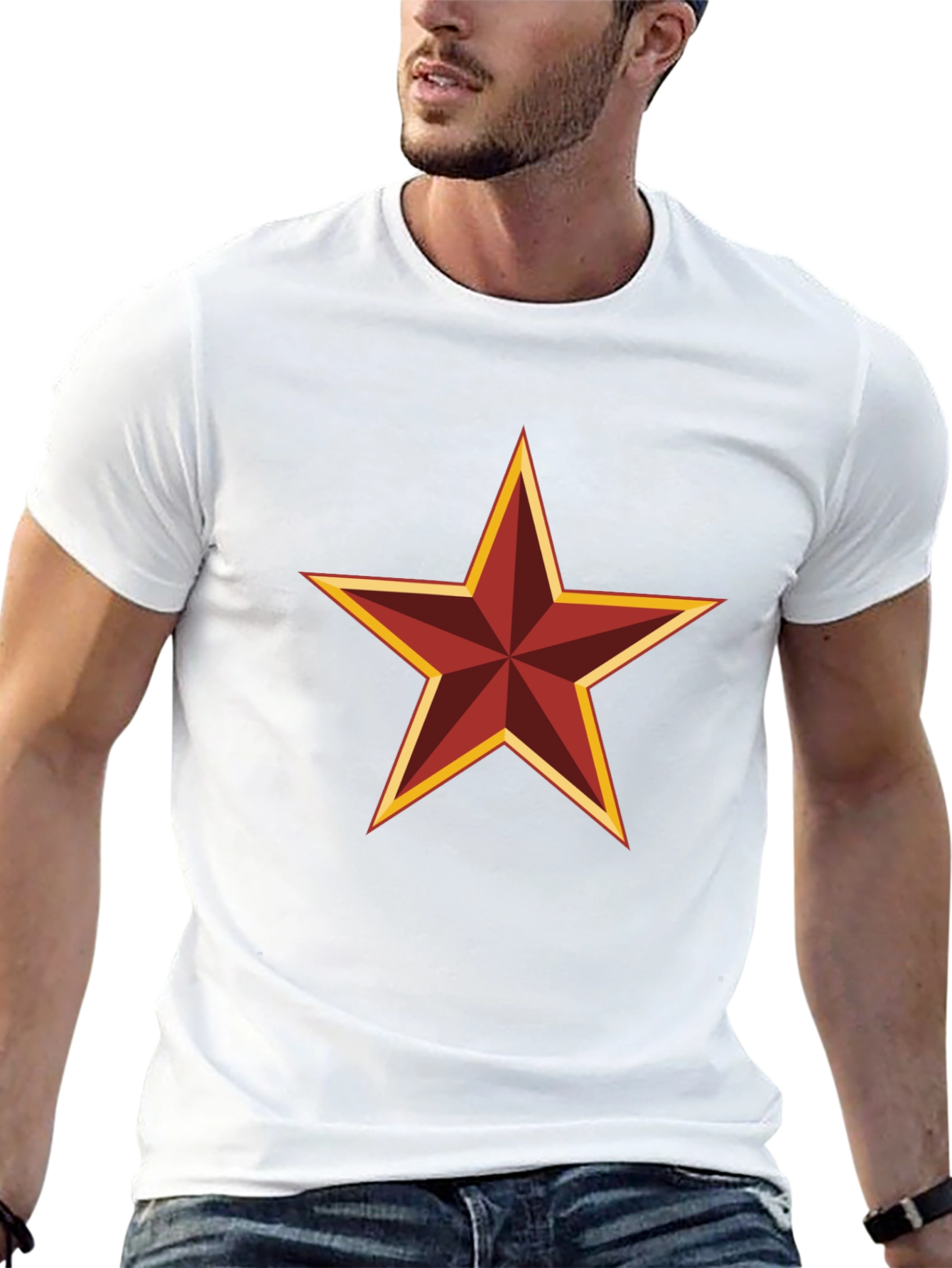 Red Star Graphic Black T-Shirt
