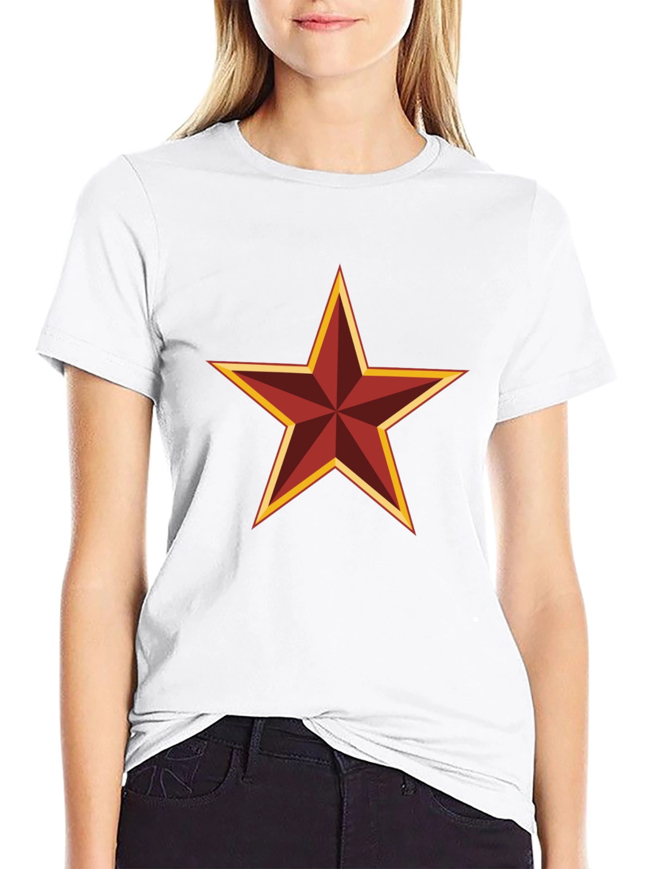 Red Star Graphic Black T-Shirt