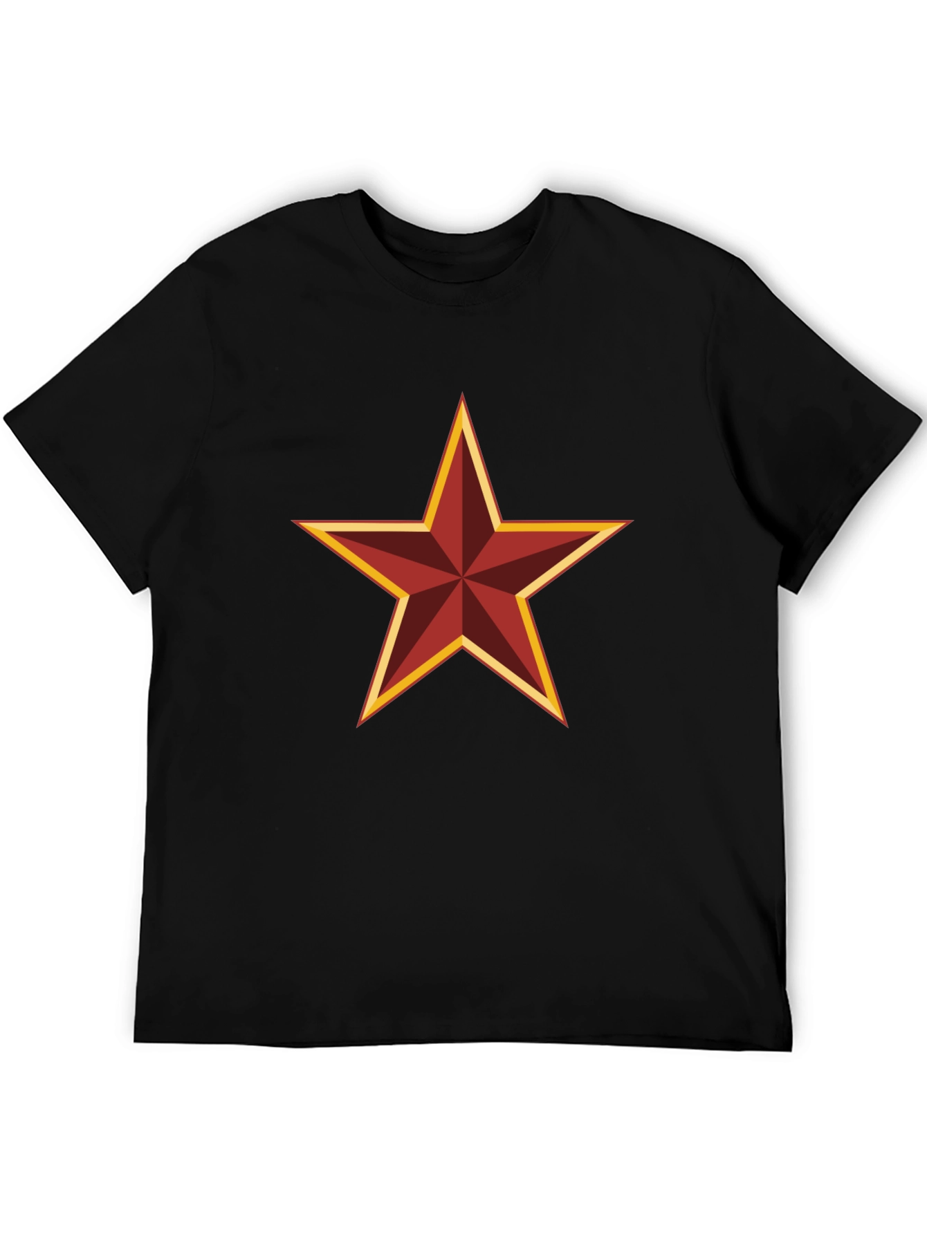 Red Star Graphic Black T-Shirt