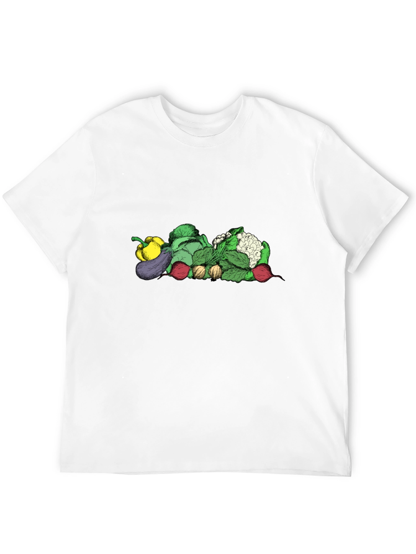 Vegetable Medley Graphic Tee - Black Unisex Shirt