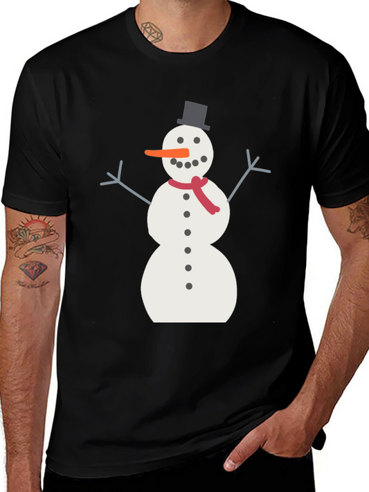 Snowman Graphic Tee - Winter Holiday T-Shirt