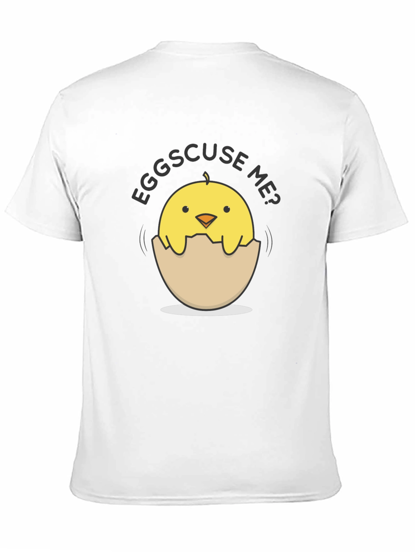 Eggs-cuse Me Chick Tee - Funny Egg Pun T-Shirt