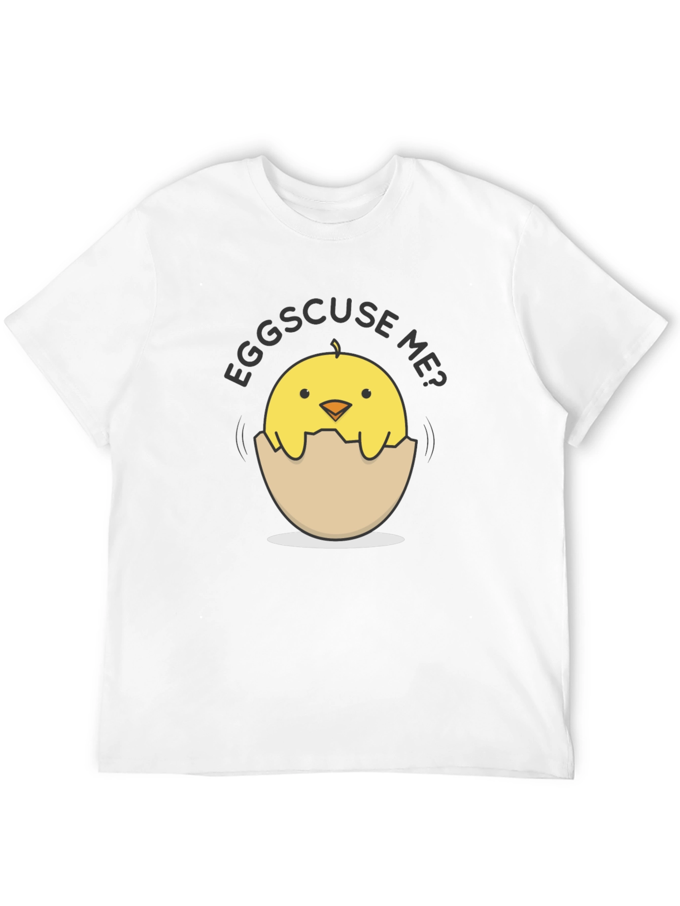 Eggs-cuse Me Chick Tee - Funny Egg Pun T-Shirt